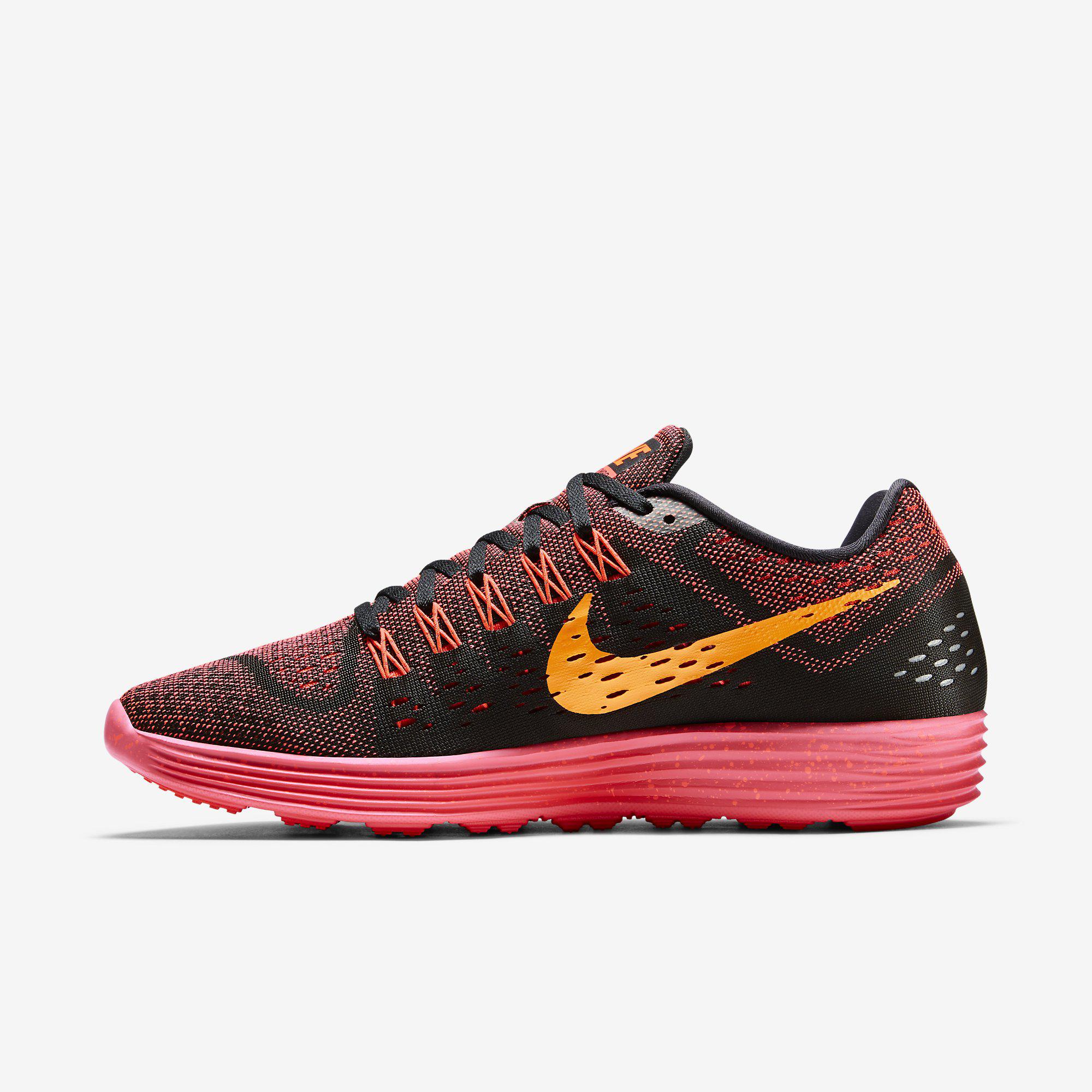 Nike Mens LunarTempo Running Shoes - Black/Bright Crimson/Hot Lava ...