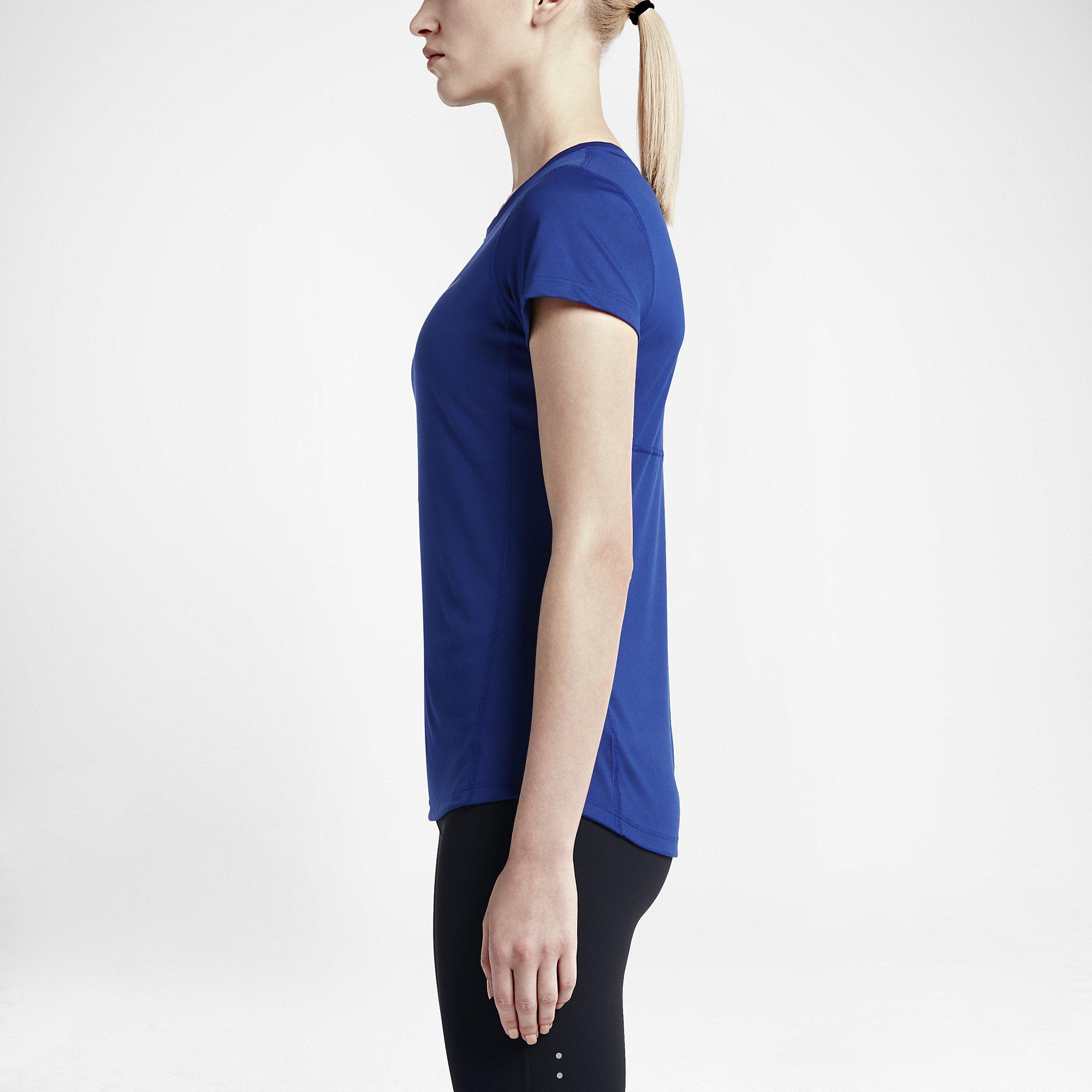 blue nike miler shorts