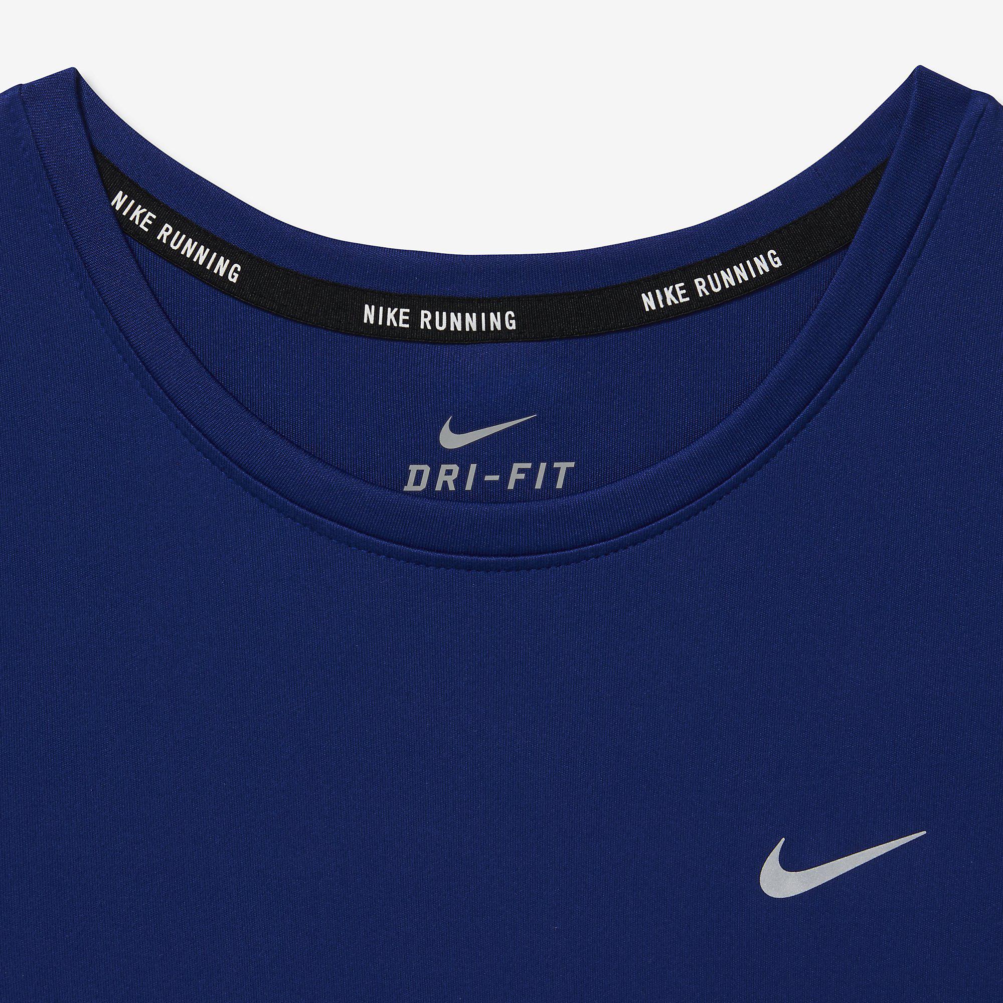 Nike Womens Miler Short Sleeve Top - Deep Royal Blue - Tennisnuts.com