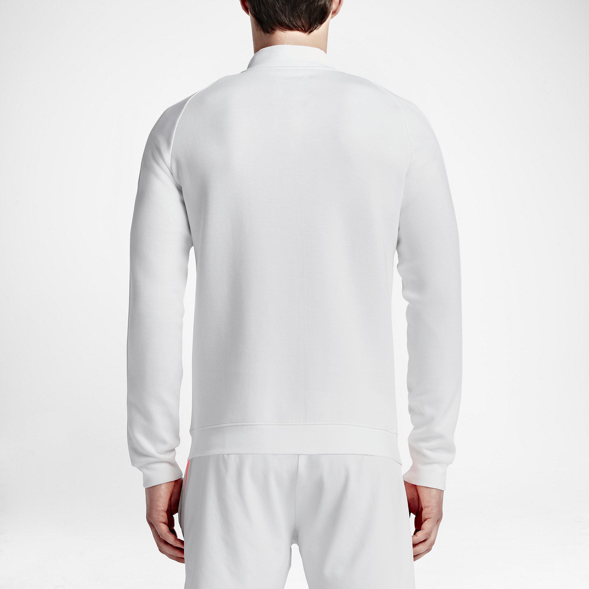 Nike Mens Premier RF Jacket - White/Hot Lava - Tennisnuts.com