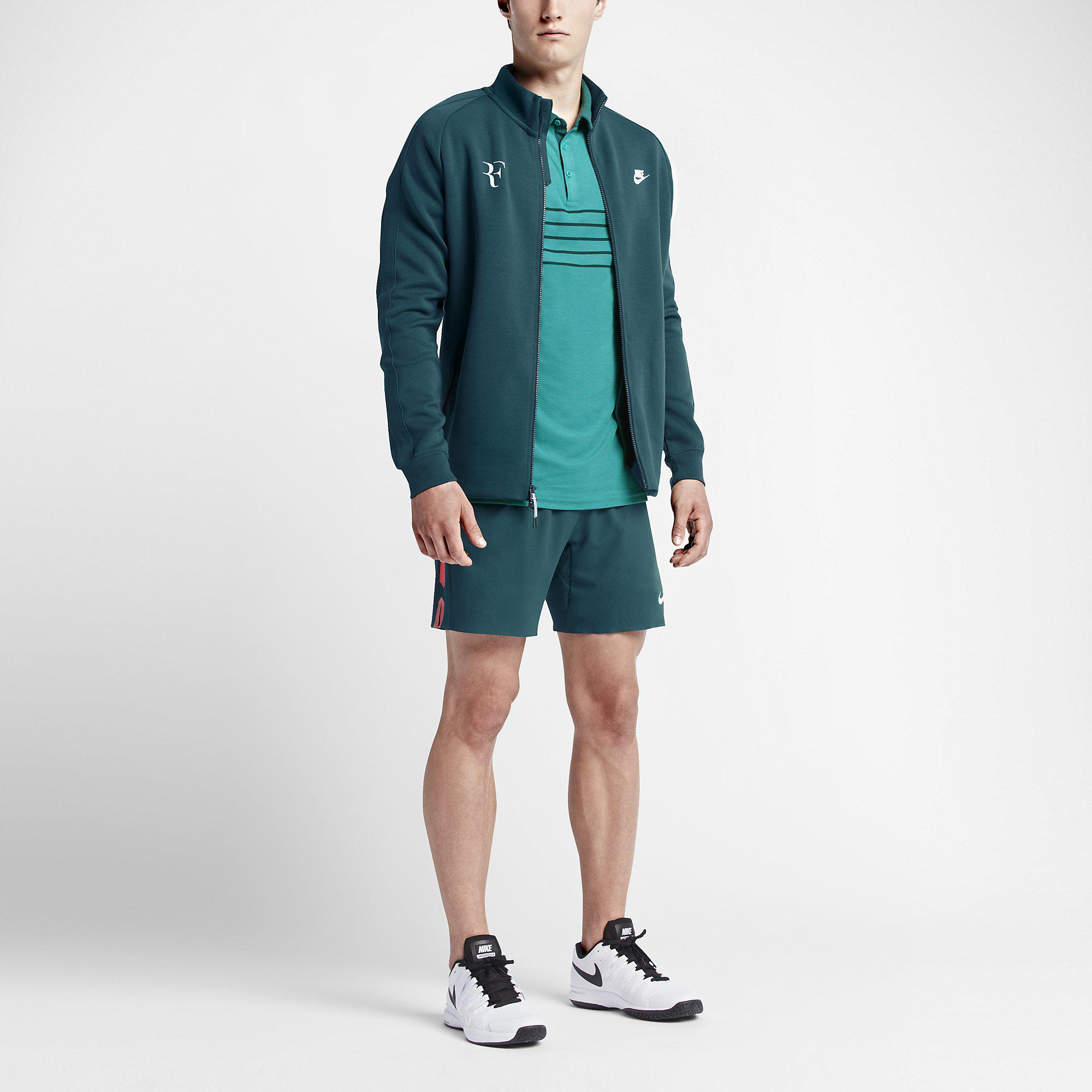 Nike Mens Premier RF Jacket - Teal/White - Tennisnuts.com