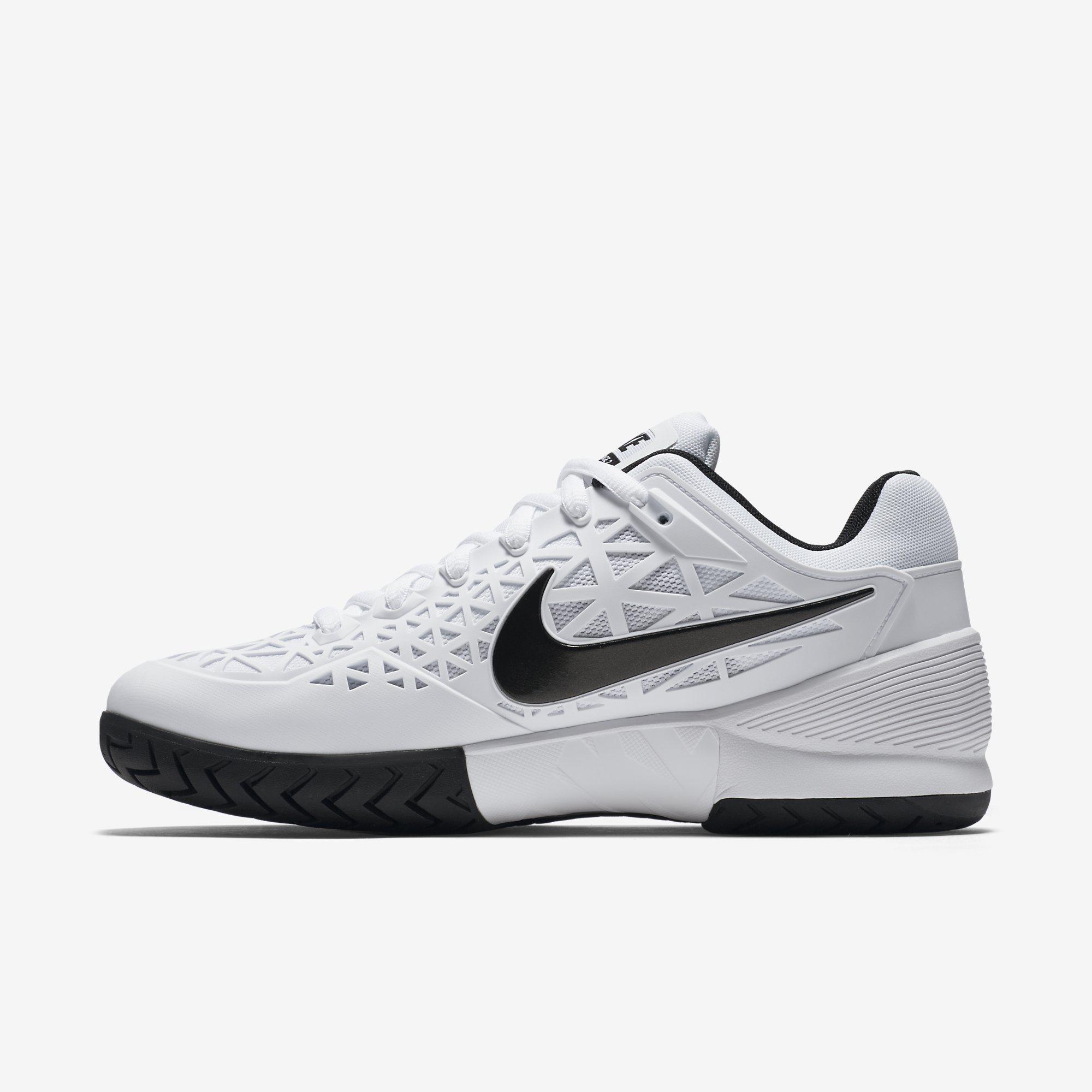 Nike Mens Zoom Cage 2 Tennis Shoes - White/Black - Tennisnuts.com