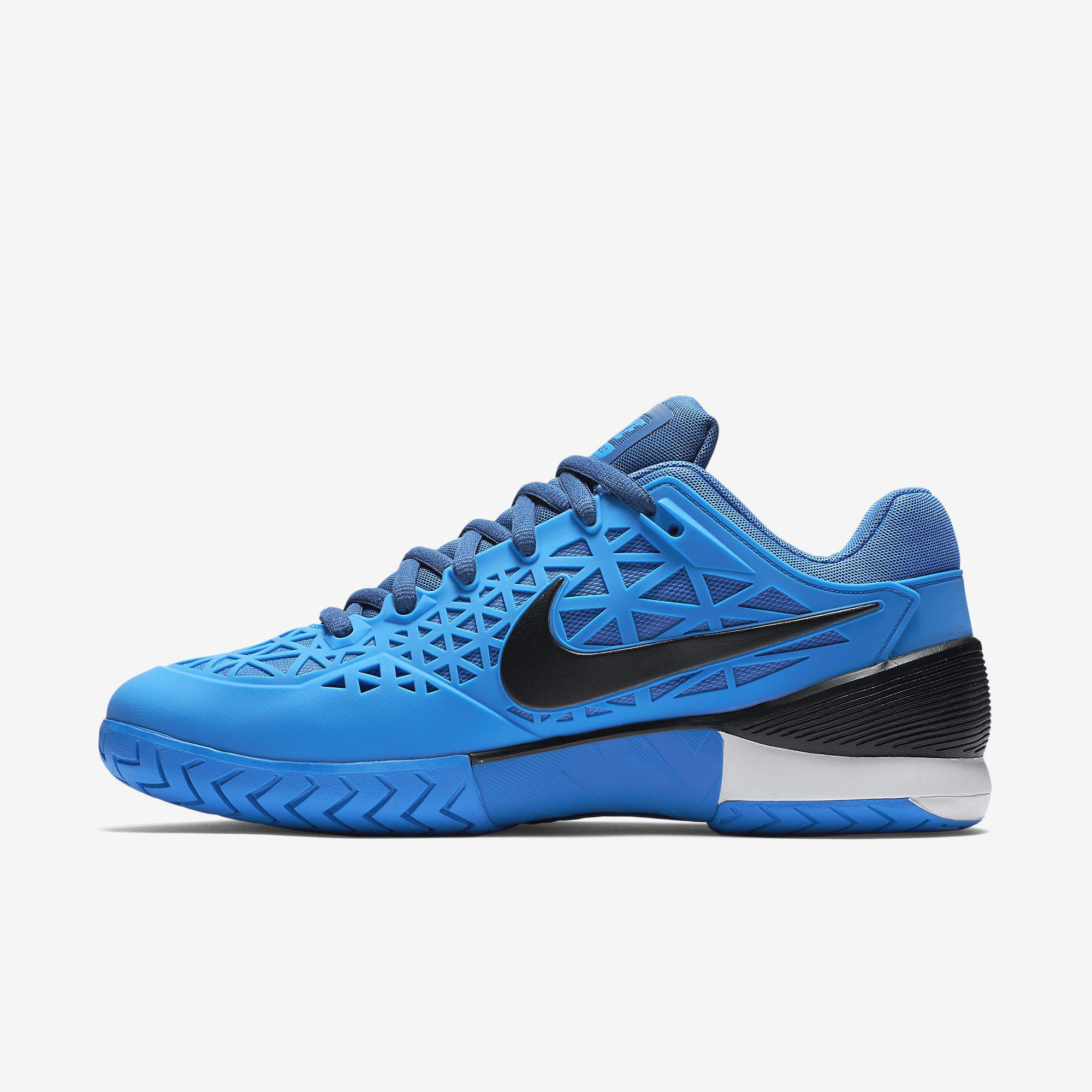 Nike Mens Zoom Cage 2 Tennis Shoes - Blue/Black - Tennisnuts.com