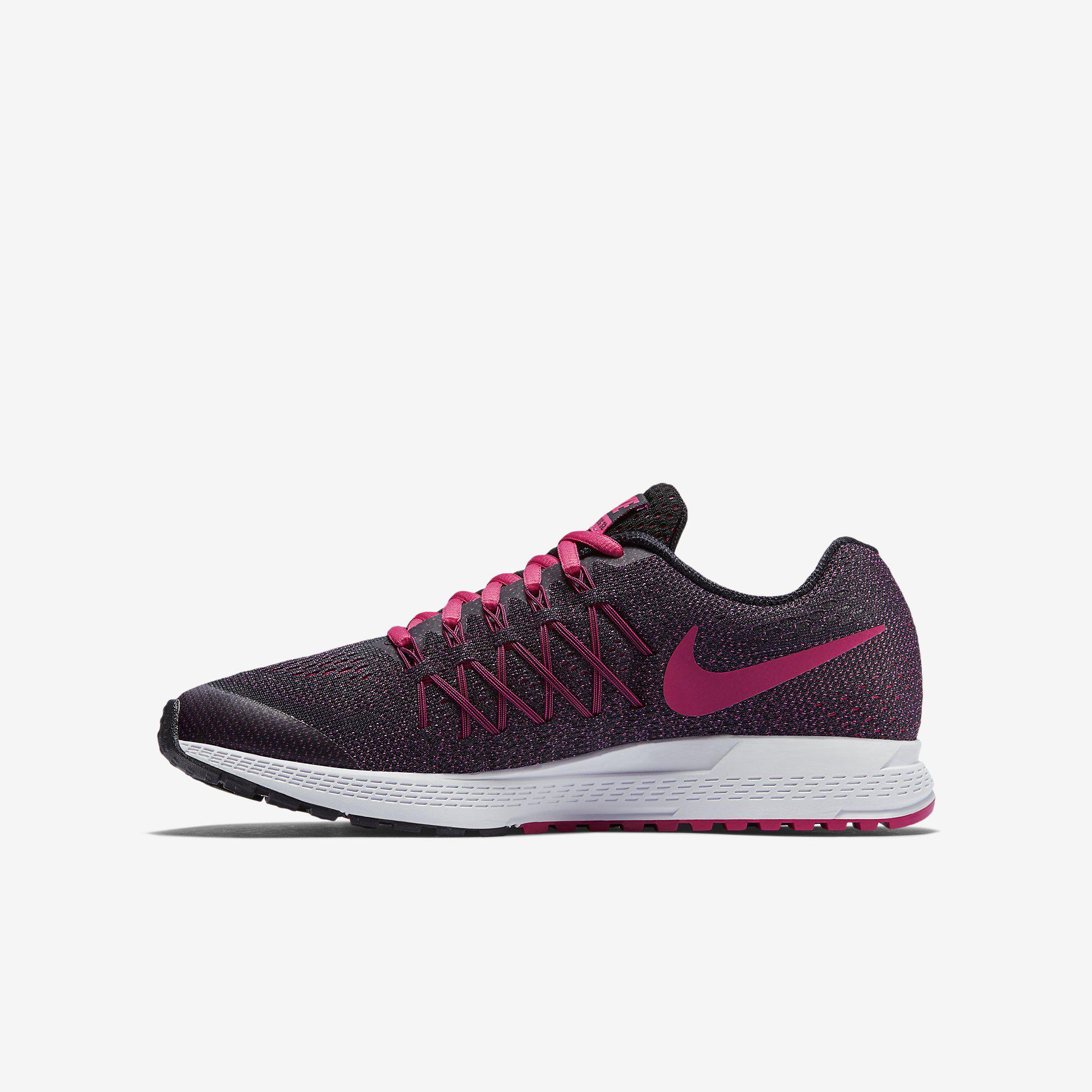 Nike Girls Air Zoom Pegasus 32 Running Shoes - Vivid Pink/Black/White ...