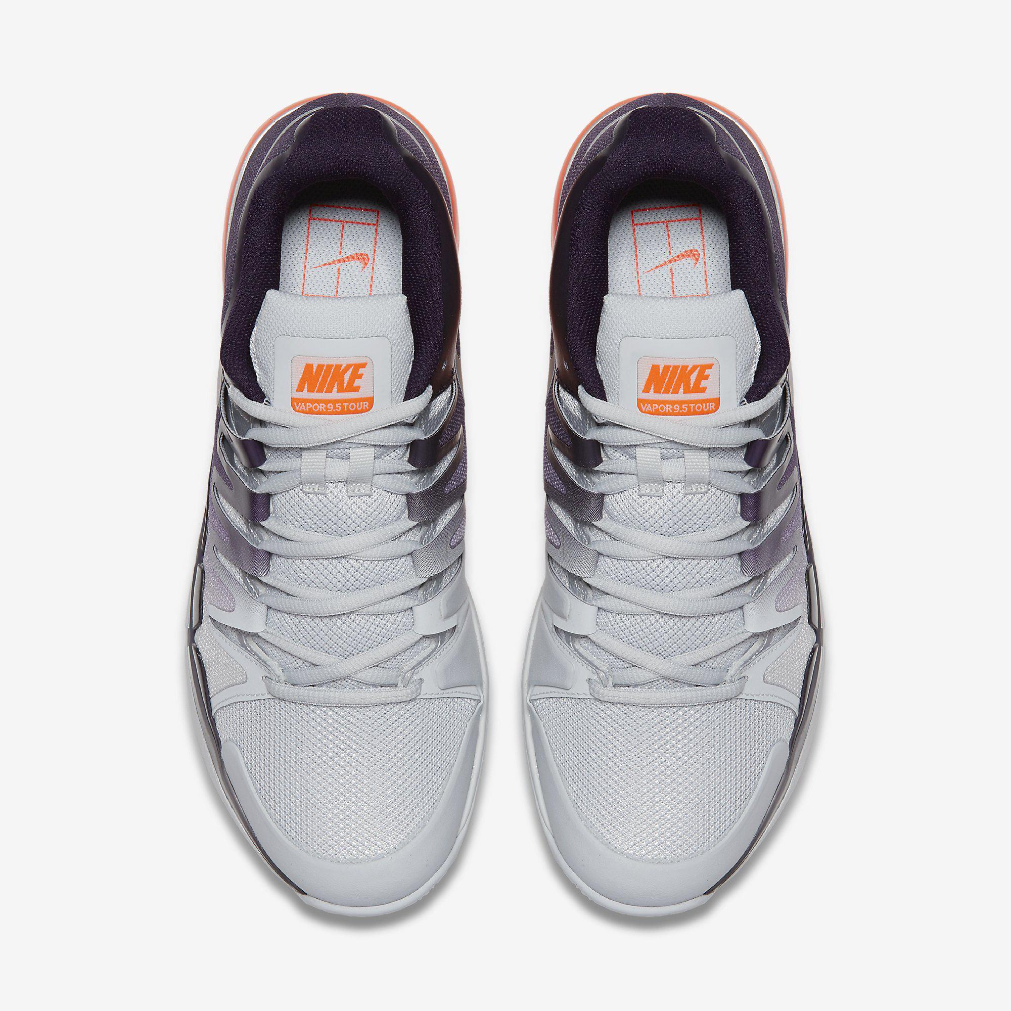 Nike Mens Zoom Vapor 9.5 Tour Tennis Shoes - Pure Platinum/Metallic ...