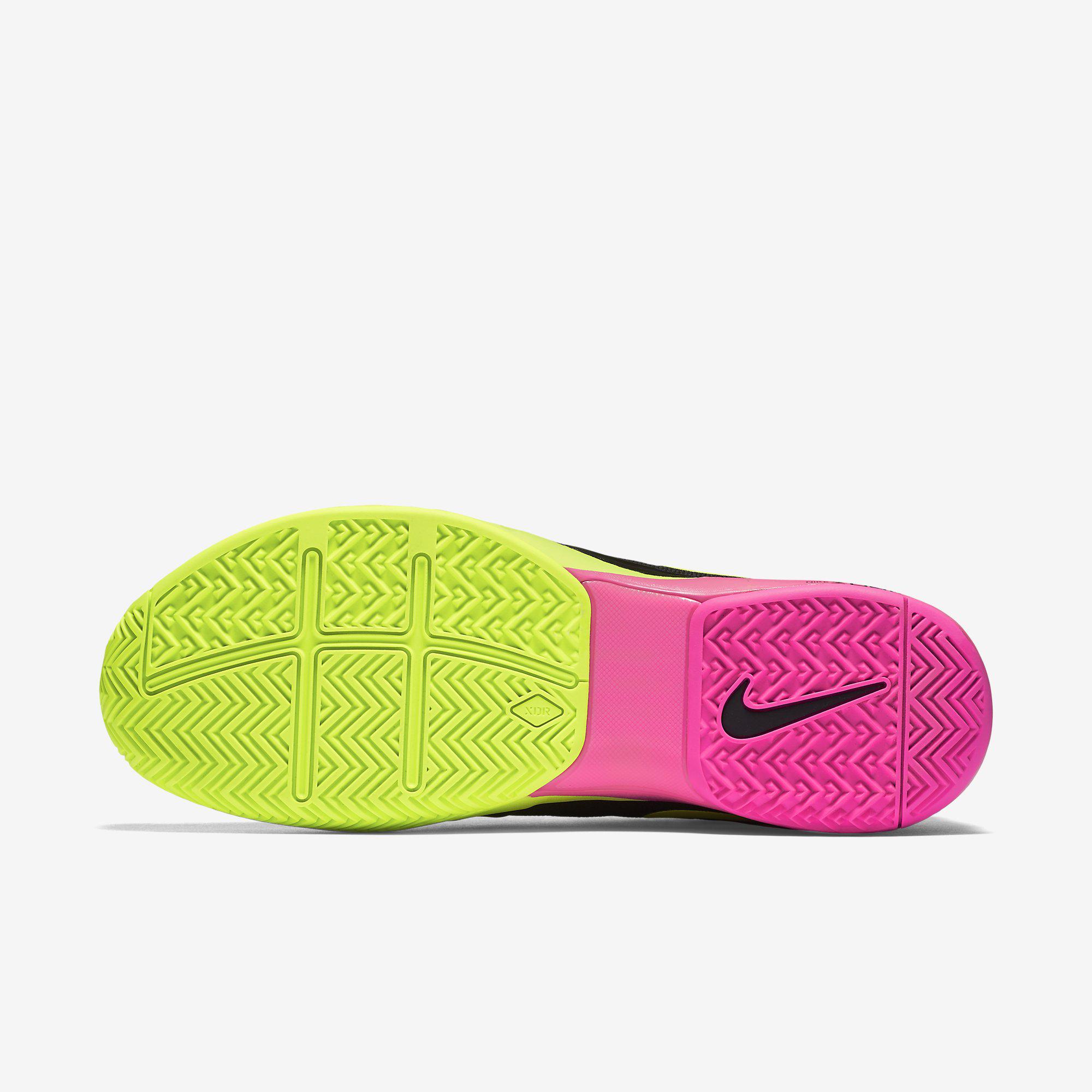 Nike Mens Zoom Vapor 9.5 Tour Tennis Shoes - Black/Volt/Pink ...