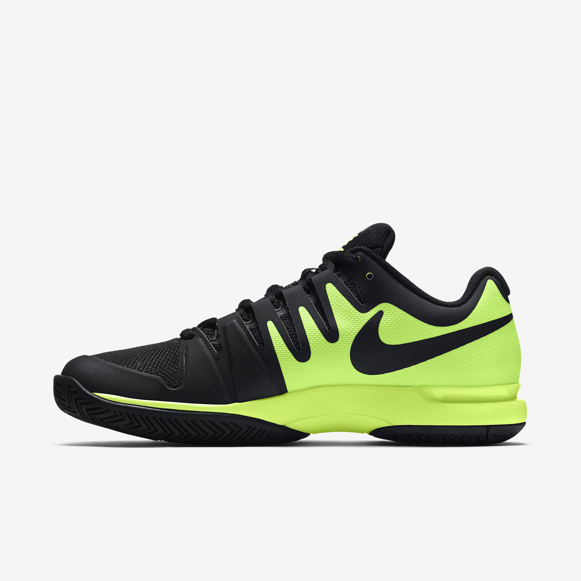 Nike Mens Zoom Vapor 9.5 Tour Tennis Shoes - Volt/Black - Tennisnuts.com