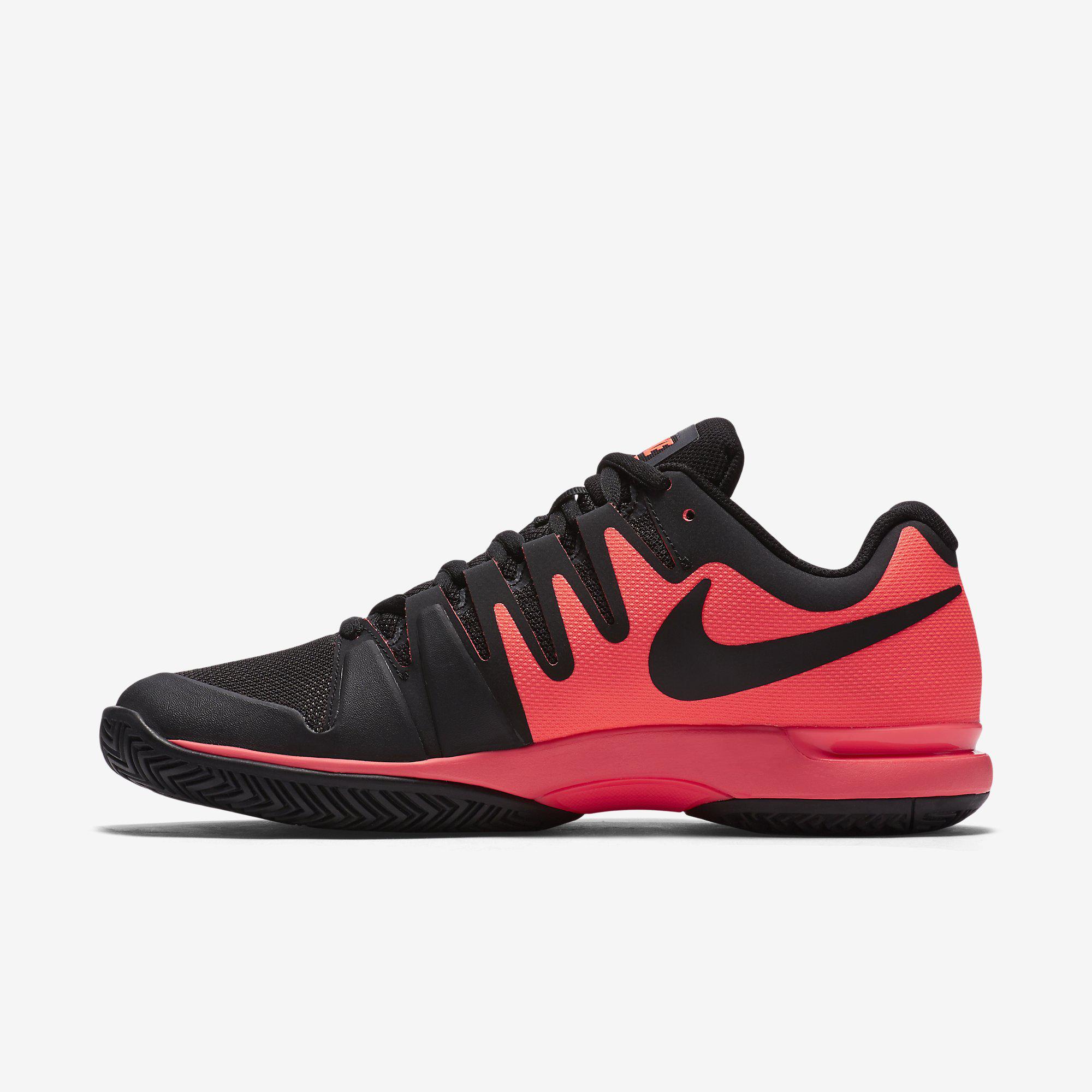 Nike Mens Zoom Vapor 9.5 Tour Tennis Shoes - Hot Lava/Black ...