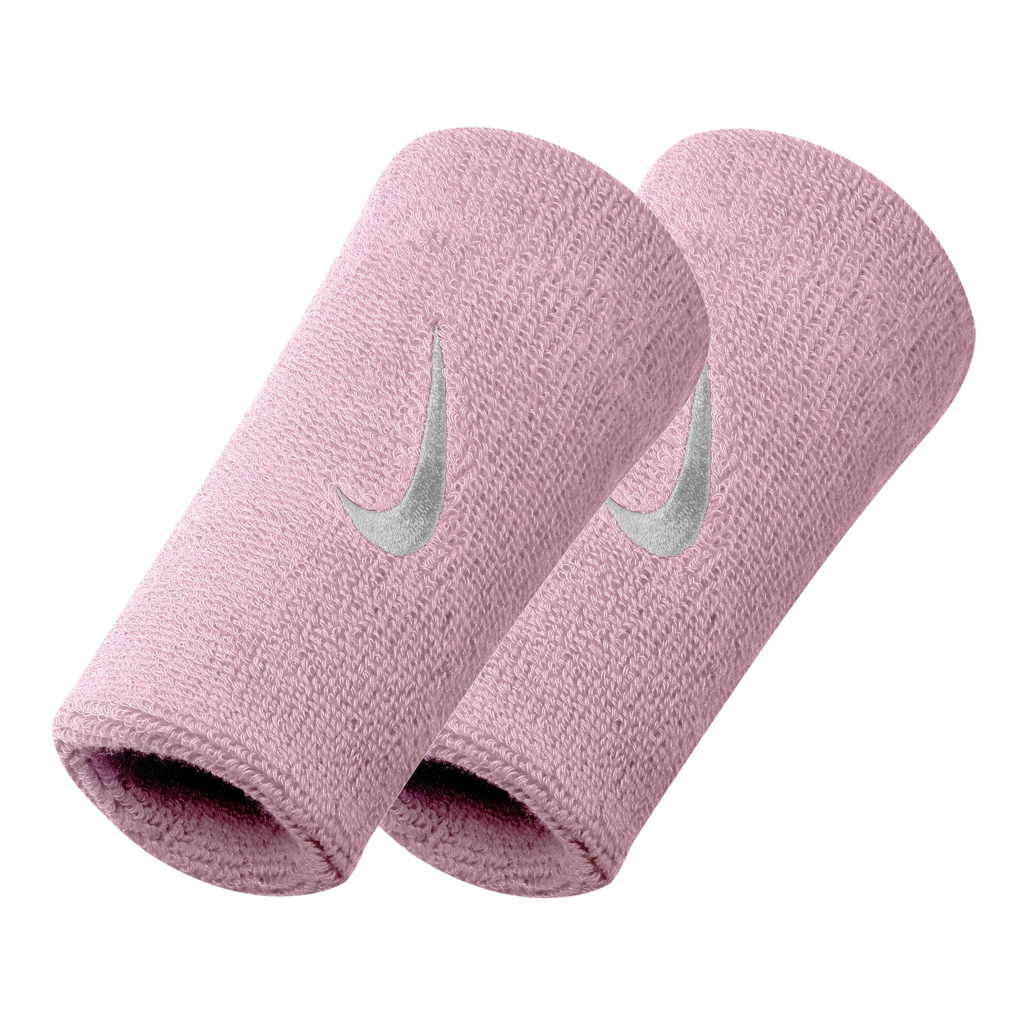 Nike Swoosh DoubleWide Wristbands Perfect Pink/White