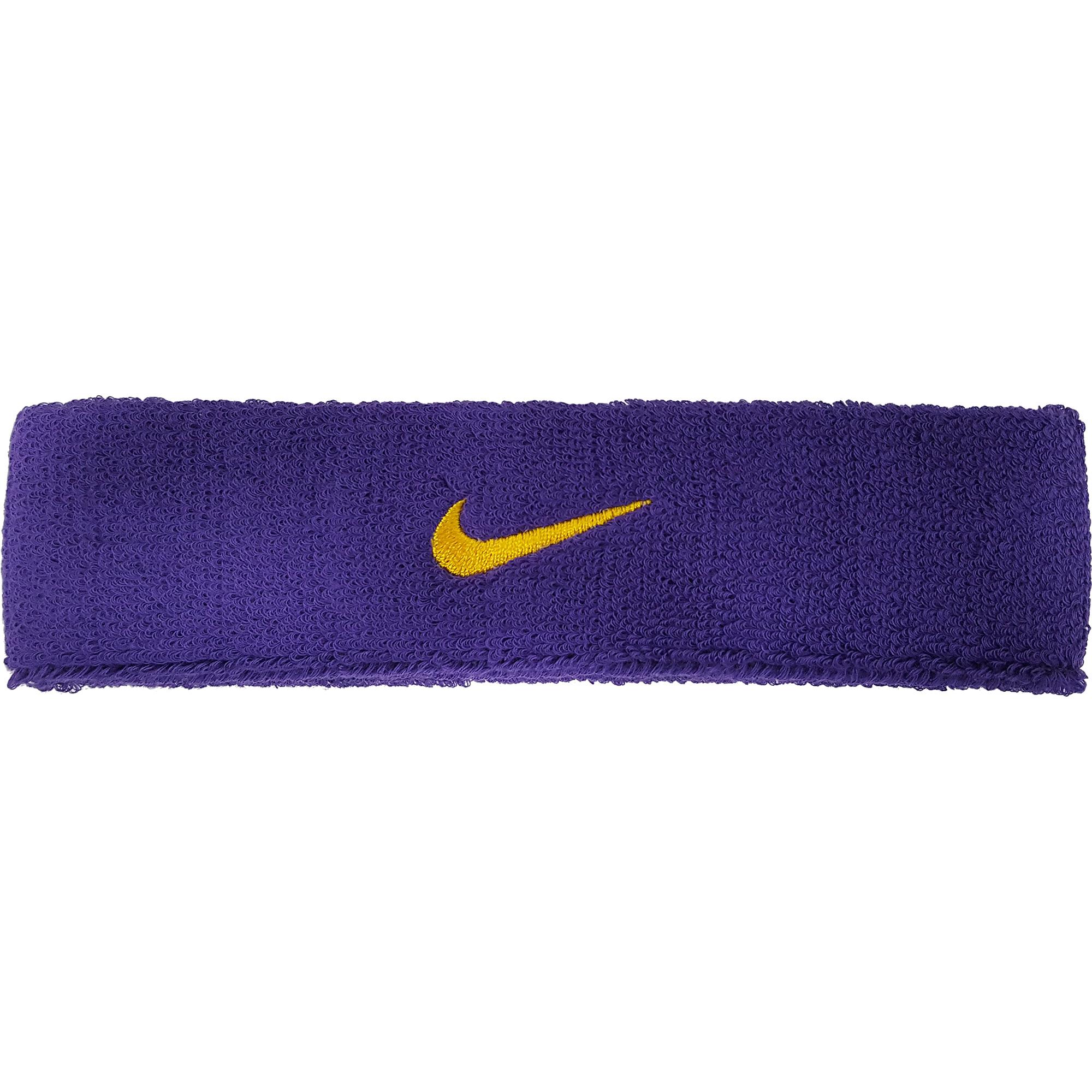 purple nike swoosh headband