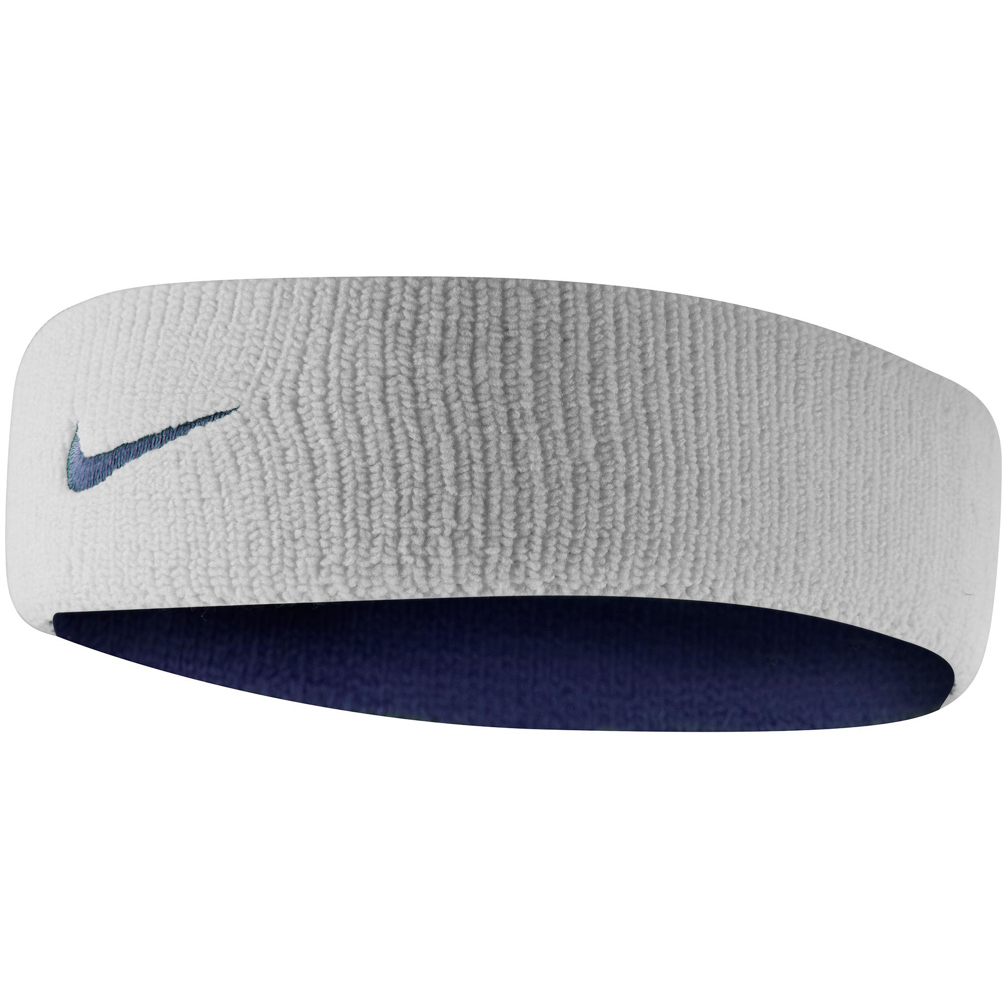 Nike Dri-FIT Home and Away Headband - Blue/White - Tennisnuts.com