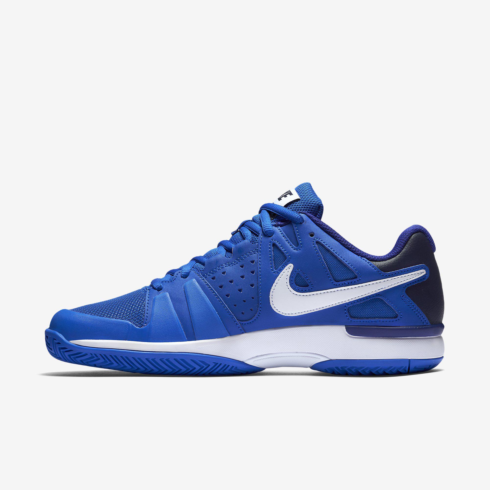 Nike Mens Air Vapor Advantage Tennis Shoes - Blue/White - Tennisnuts.com