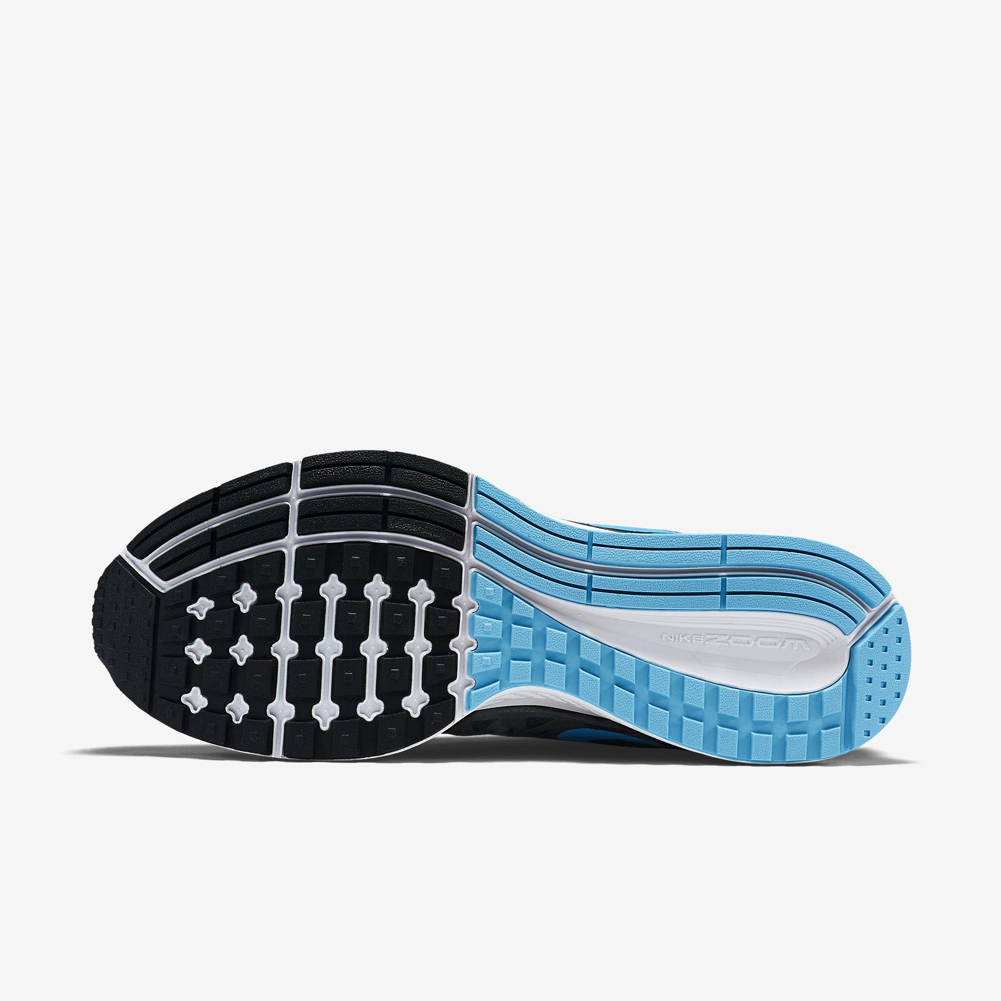 Nike Mens Air Zoom Pegasus+31 Running Shoes - Black/White/Blue ...