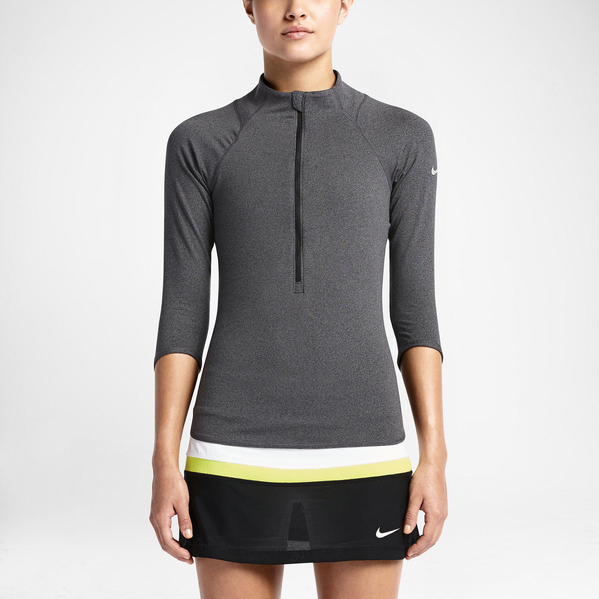 nike tennis half zip