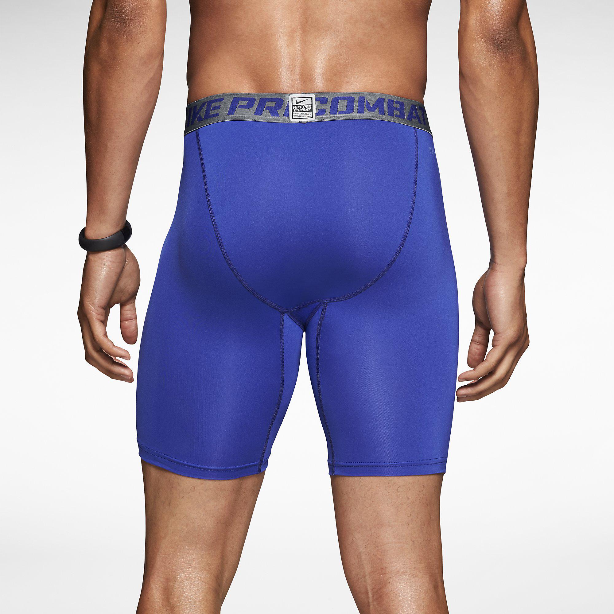 royal blue nike pro shorts