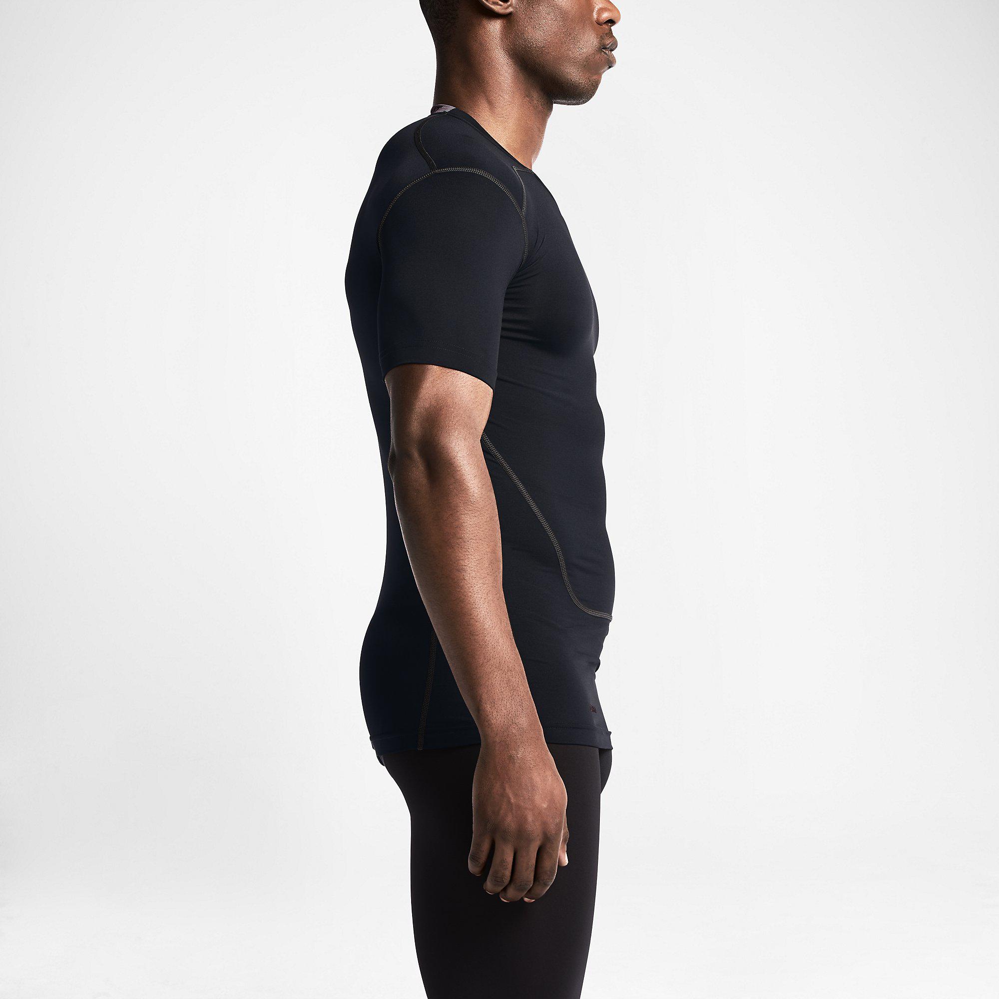Nike Pro 2.0 Combat Core Short Sleeve Shirt - Black/Cool Grey ...