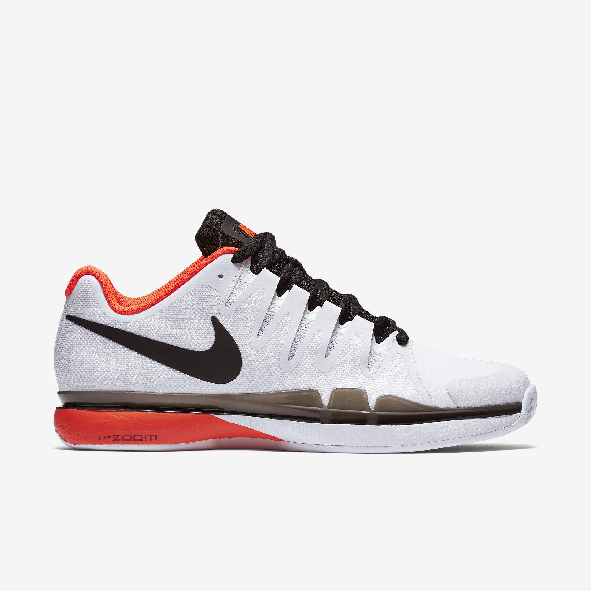 Nike Mens Vapor 9.5 Tour Court Tennis Shoes - White/Crimson Tennisnuts.com