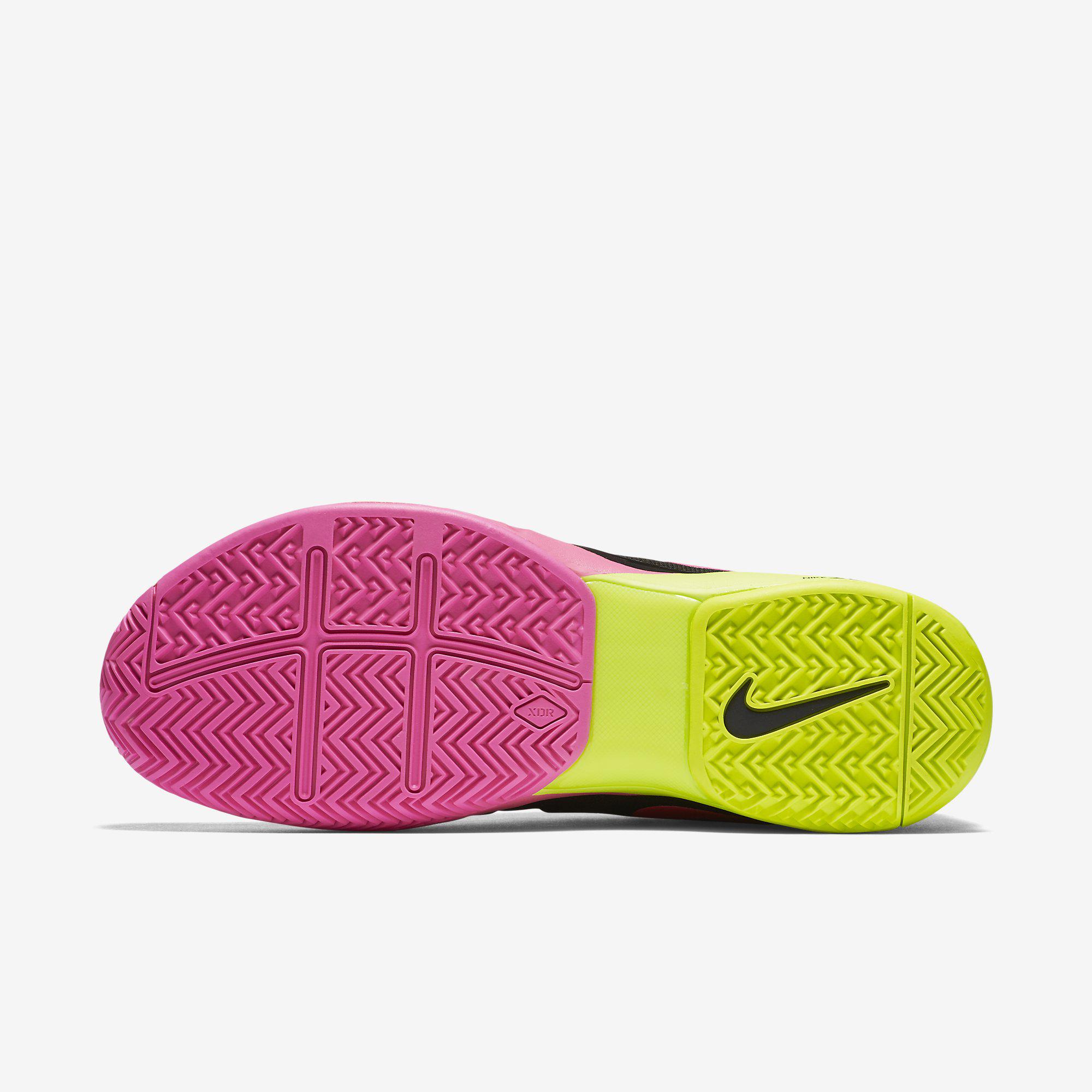 Nike Womens Zoom Vapor 9.5 Tennis Shoes - Black/Volt/Pink - Tennisnuts.com