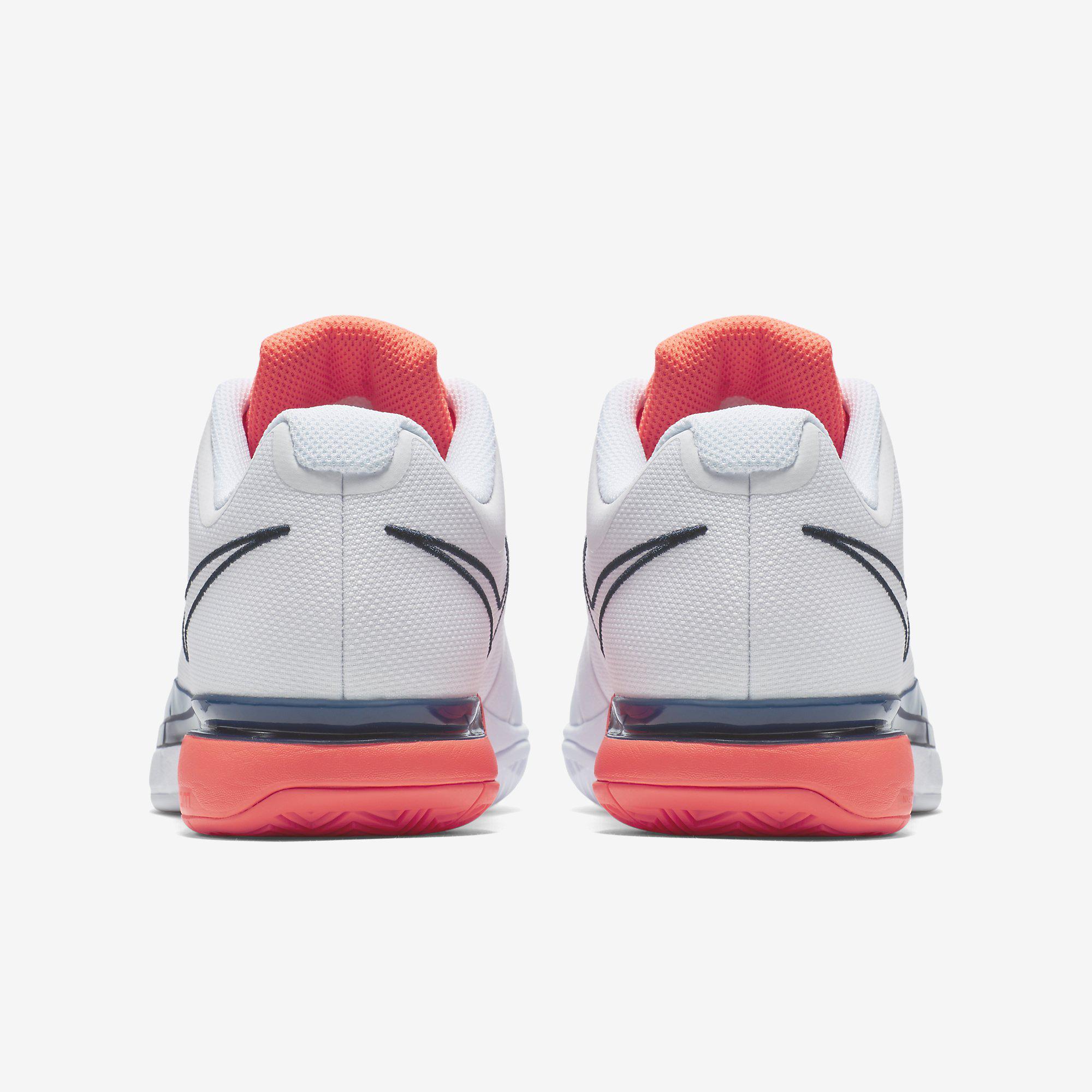 Nike Womens Zoom Vapor 9.5 Tennis Shoes White/Navy/Bright Mango