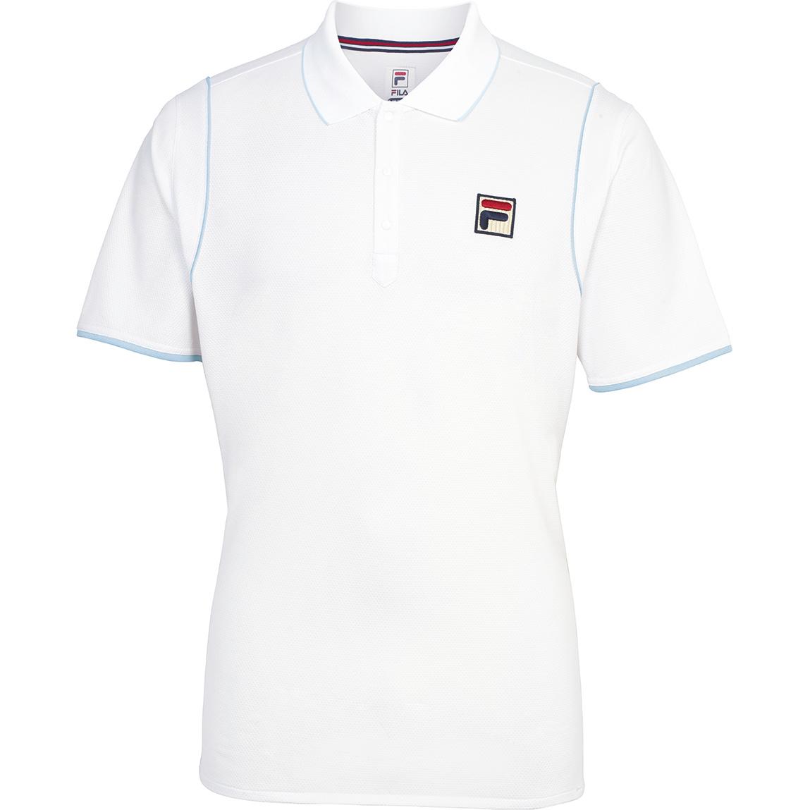 Fila Mens Heritage Solid Polo White