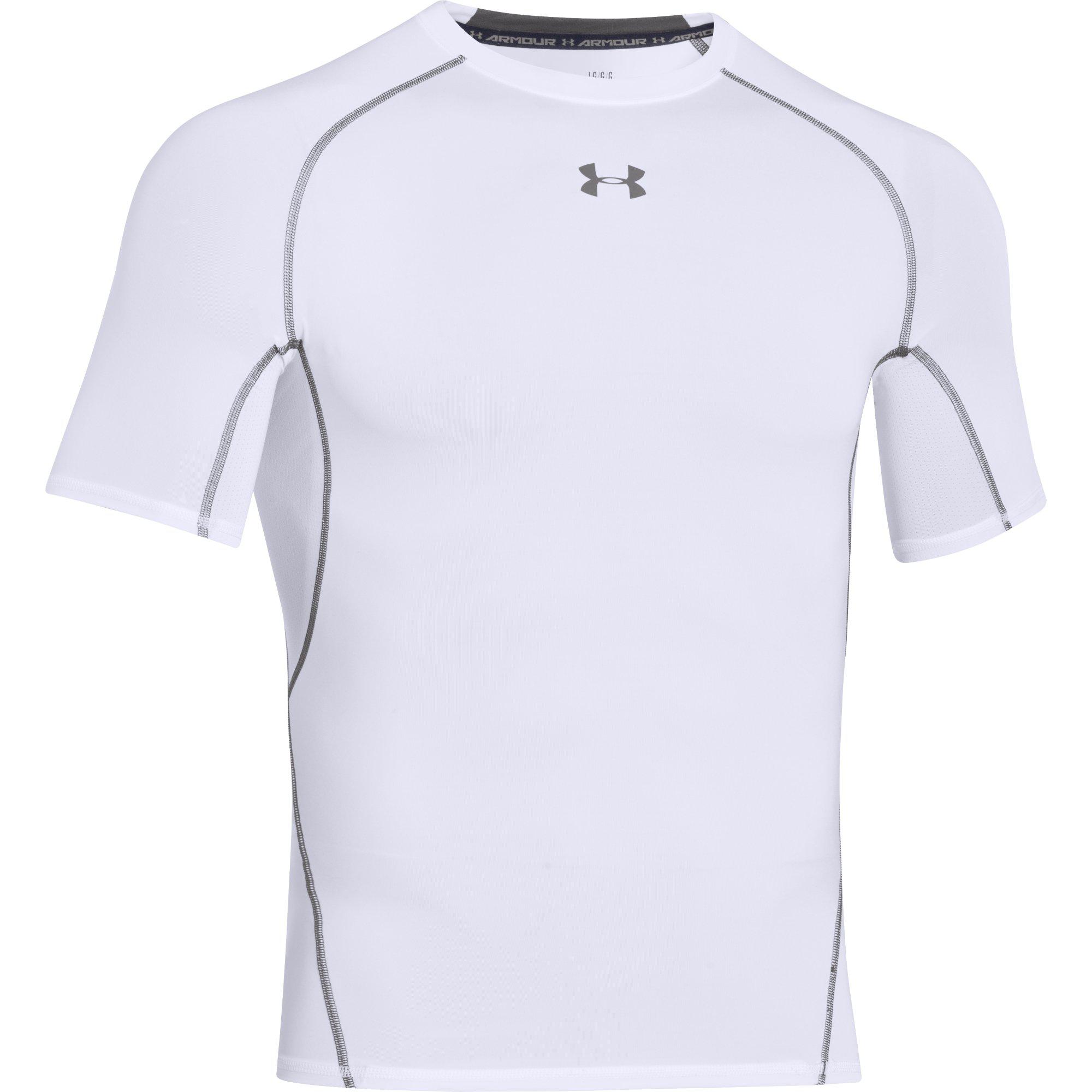 Under Armour Mens HeatGear Compression Top - White - Tennisnuts.com