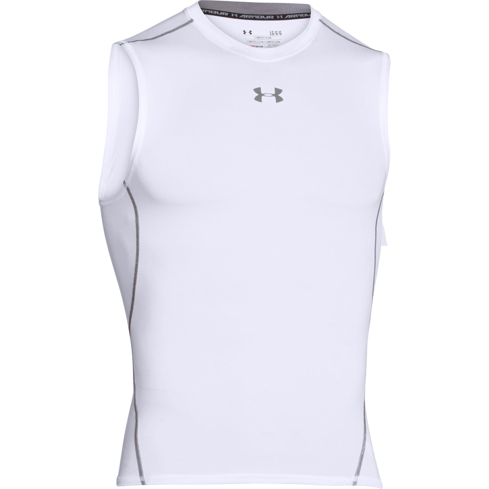 Under Armour Mens HeatGear Sleeveless Top White