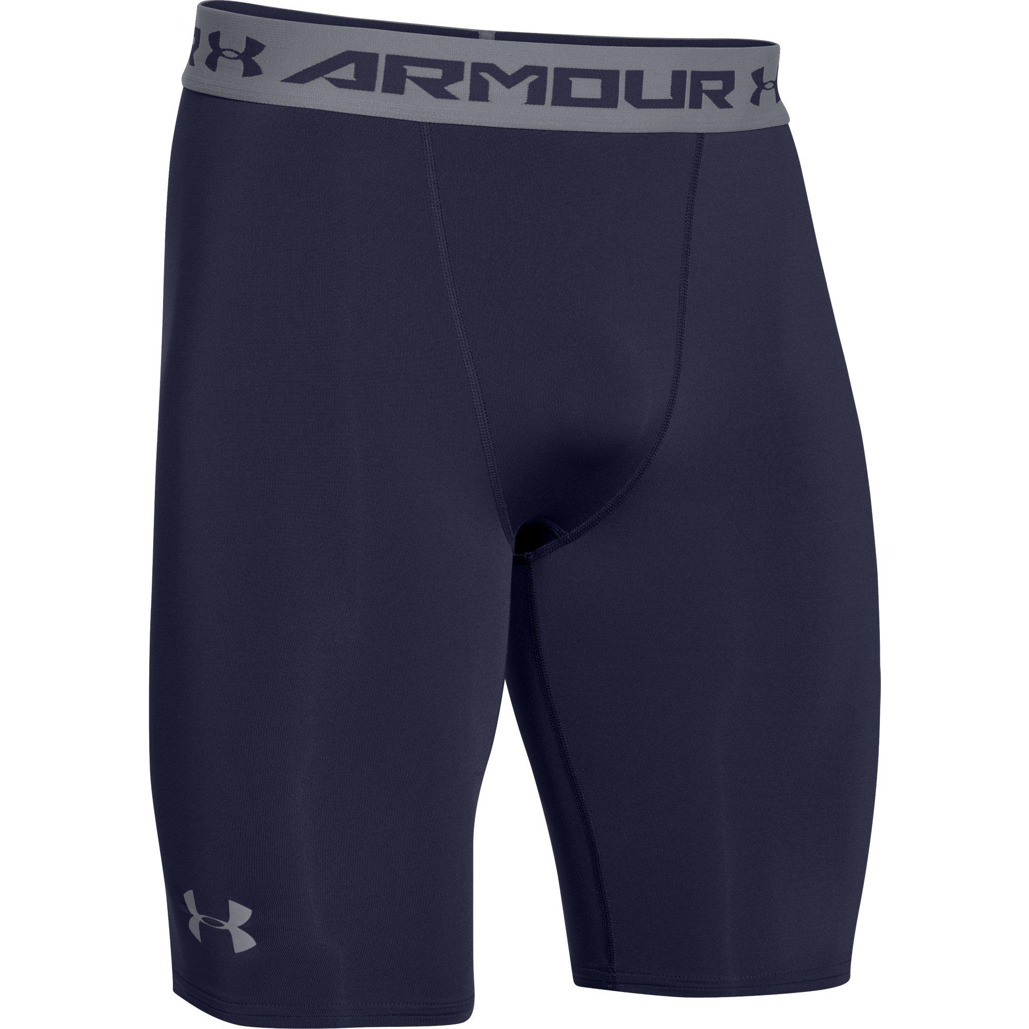 Under Armour Mens HeatGear Long Compression Short Blue
