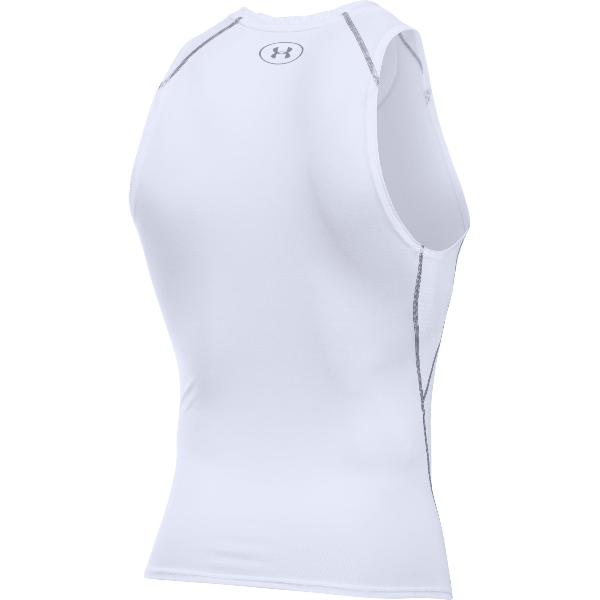 Under Armour Mens HeatGear Compression Tank Top White