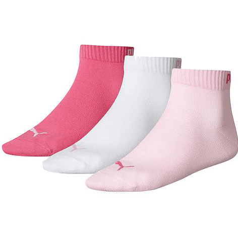 Puma Quarter Training Socks (3 Pairs) - Pink - Tennisnuts.com