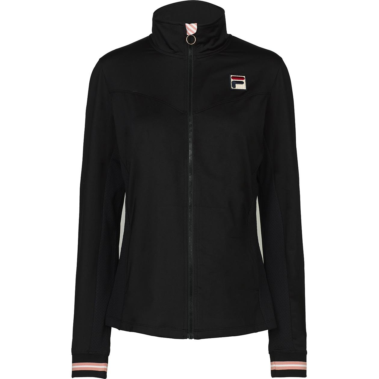 Fila Womens Stripe Full Zip Jacket Black