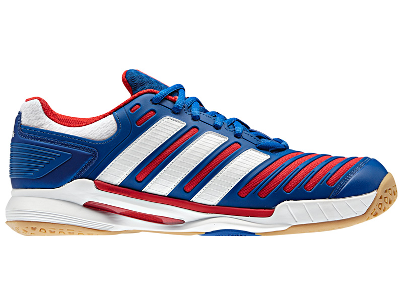 Metropolitano Interconectar Tejido Adidas Mens adiPower Stabil 10 Indoor Shoes - Royal/Red/White -  Tennisnuts.com