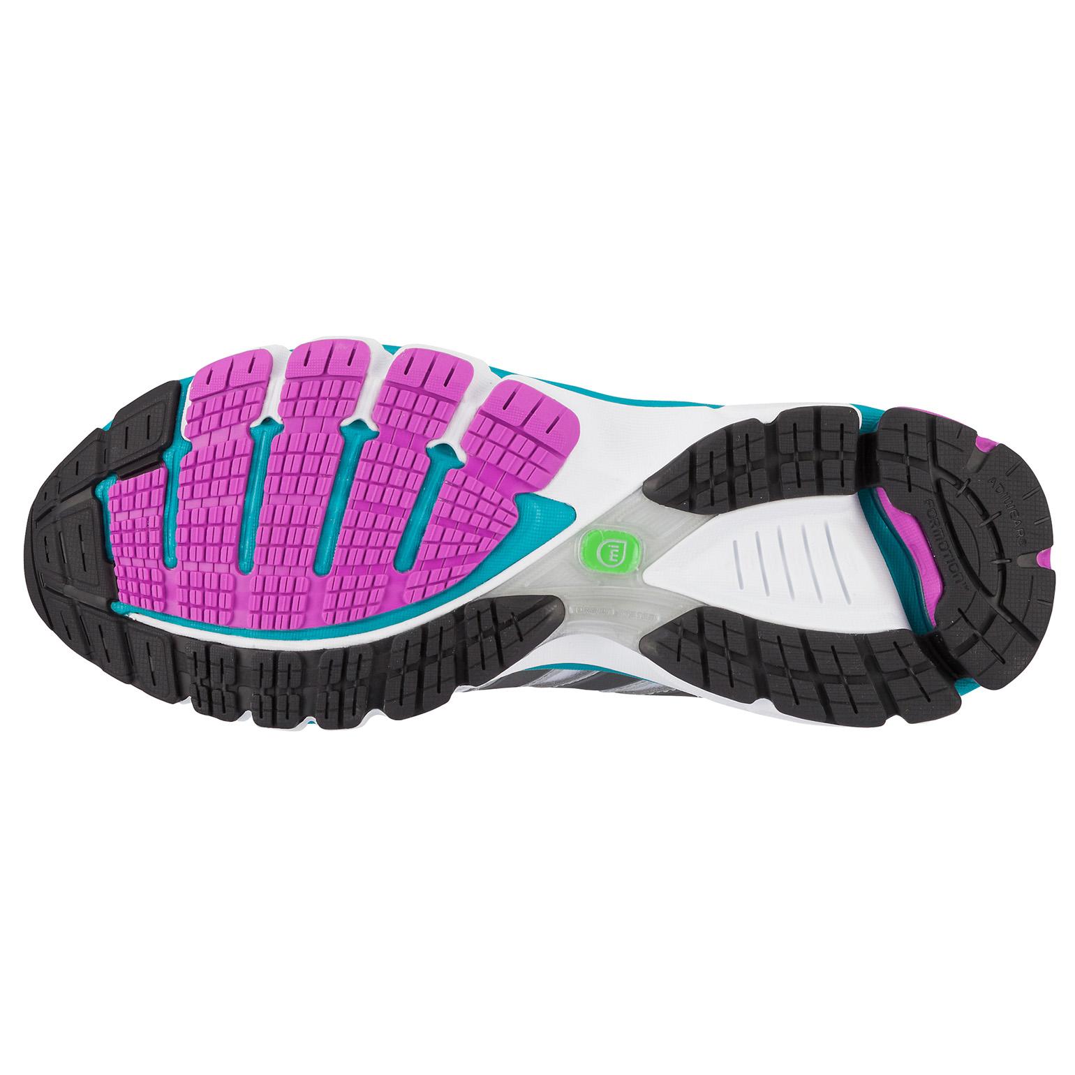 Adidas Womens Response Cushion 22 Running Shoes White/Blast Emerald