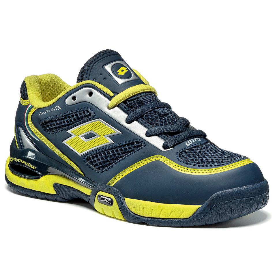 Lotto Raptor Evo Junior Tennis Shoes Aviator/Green Lizard