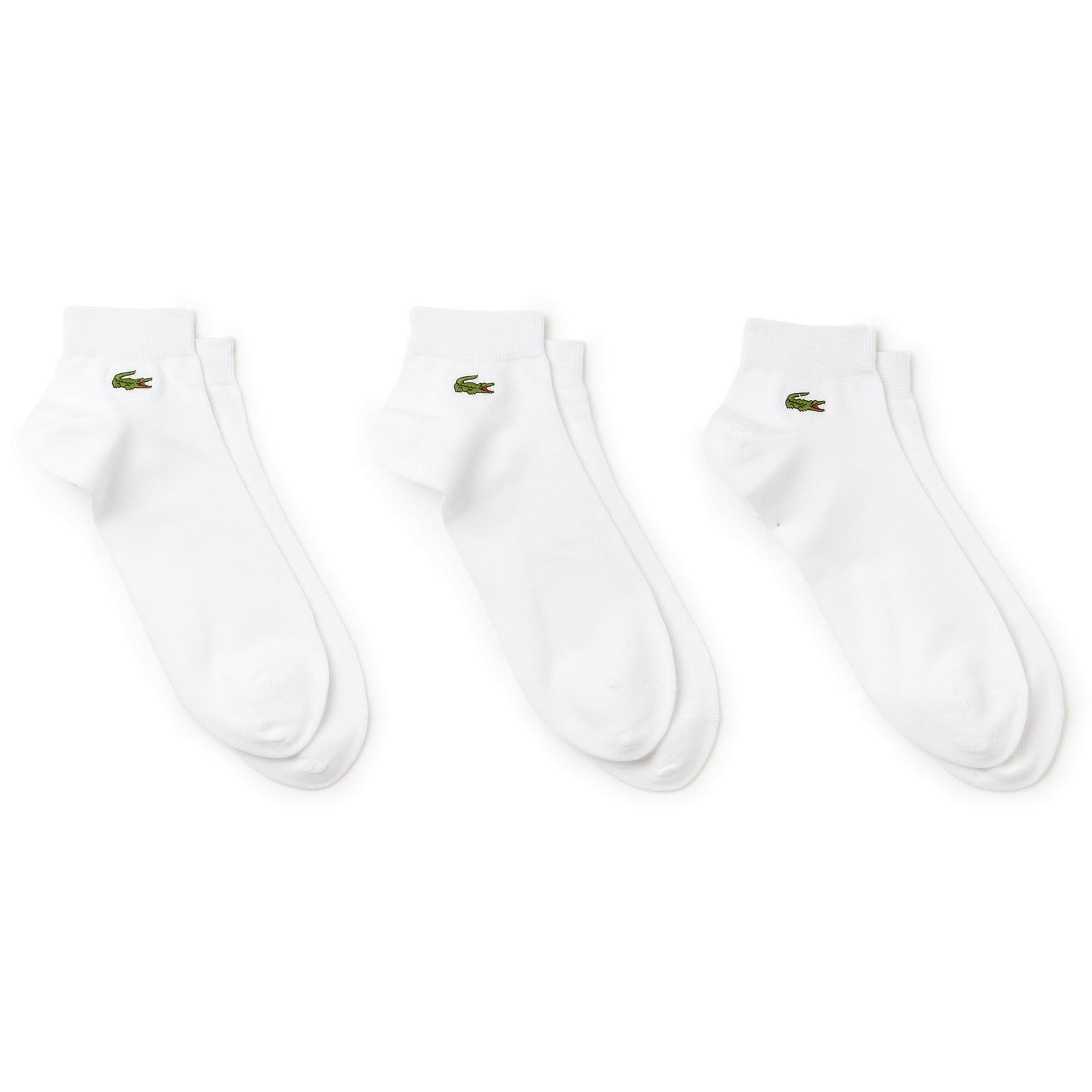 Lacoste Sport Low Cut Socks (3 Pairs) - White - Tennisnuts.com