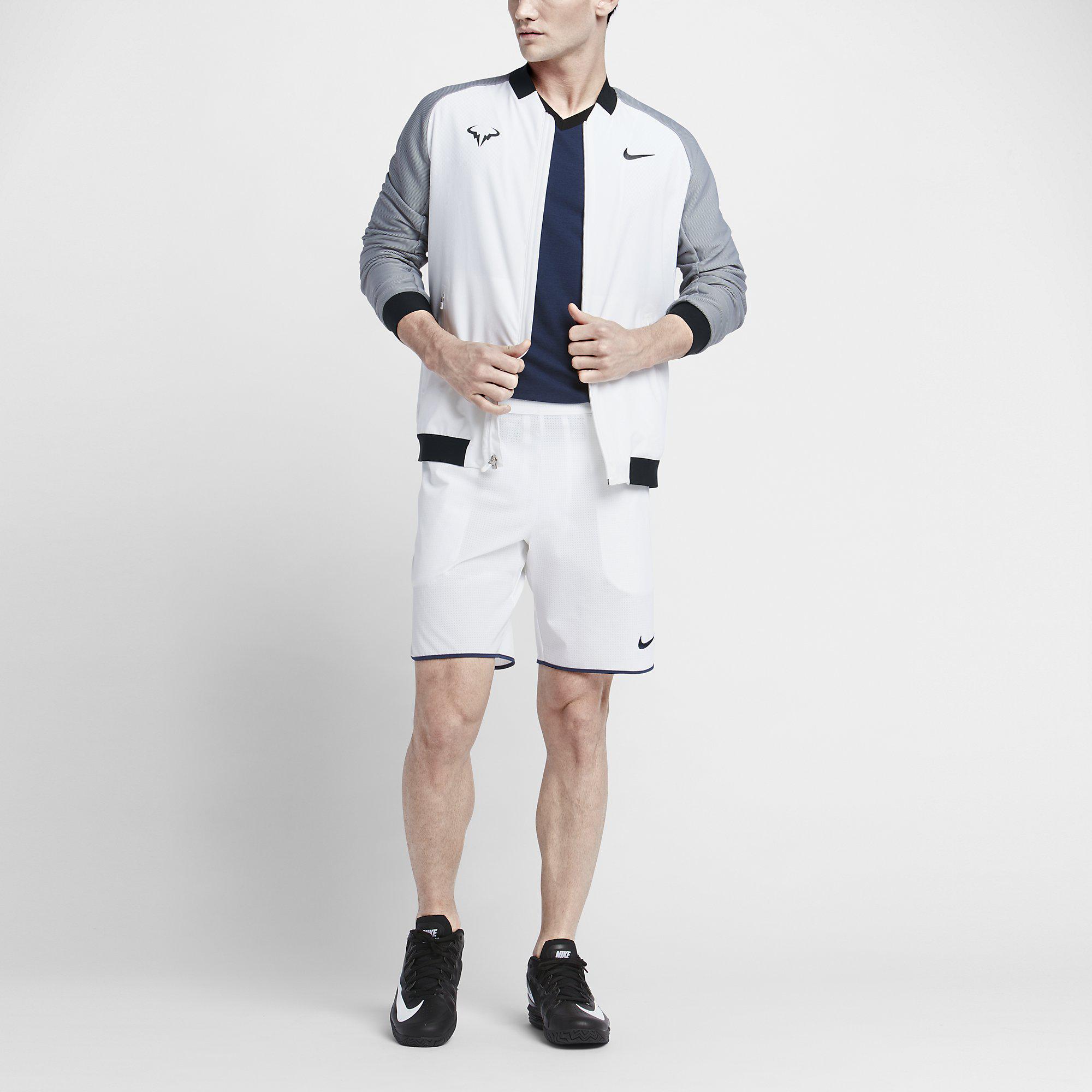 Nike Mens Premier Rafa Jacket - White/Stealth/Black - Tennisnuts.com
