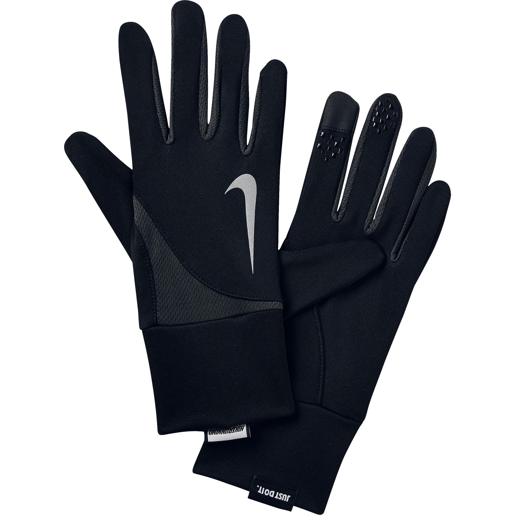 Nike Mens Dri-FIT Tailwind Running Gloves - Black/Anthracite ...