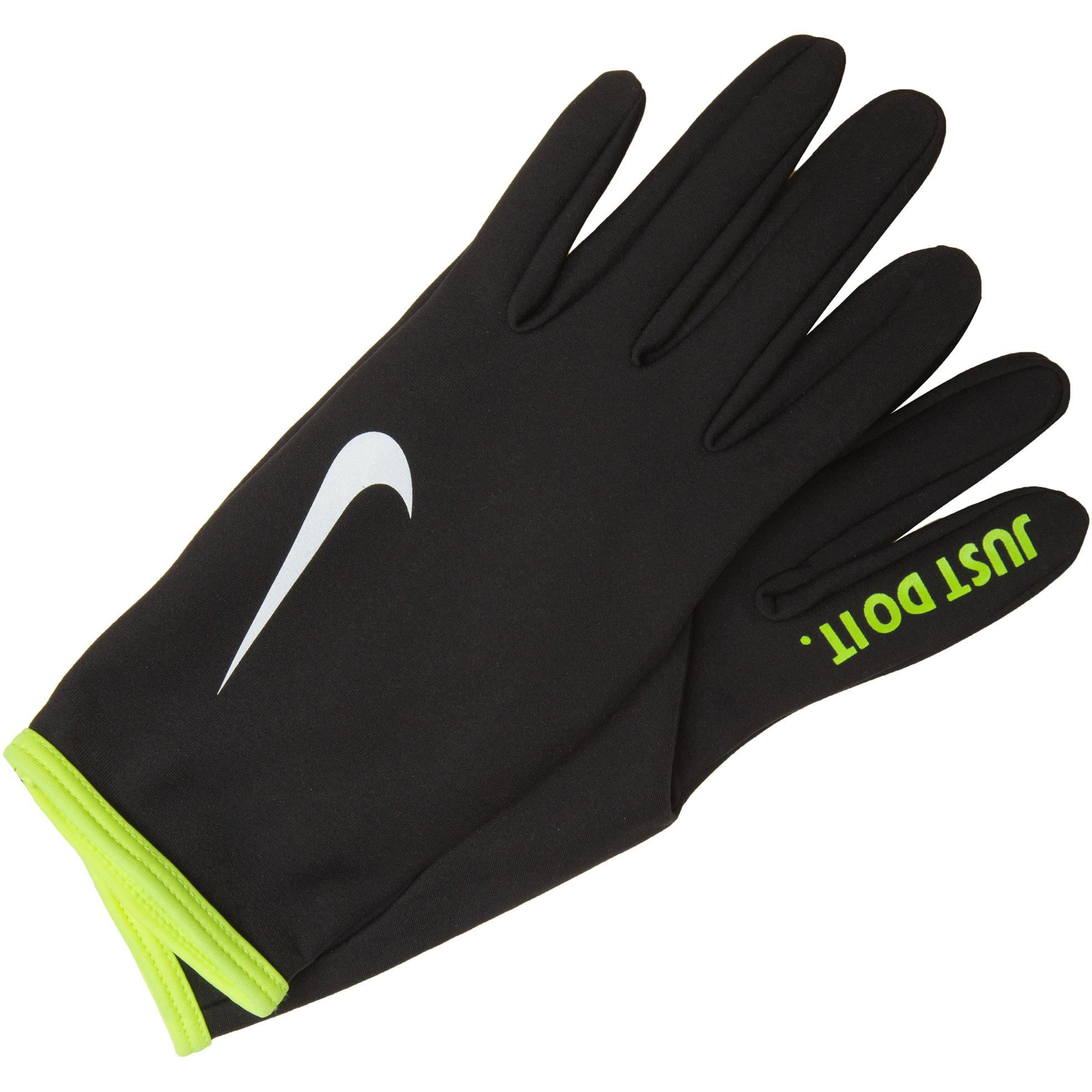 Línea del sitio puerta Solitario Nike Mens Lightweight Rival 2.0 Running Gloves - Black/Volt - Tennisnuts.com