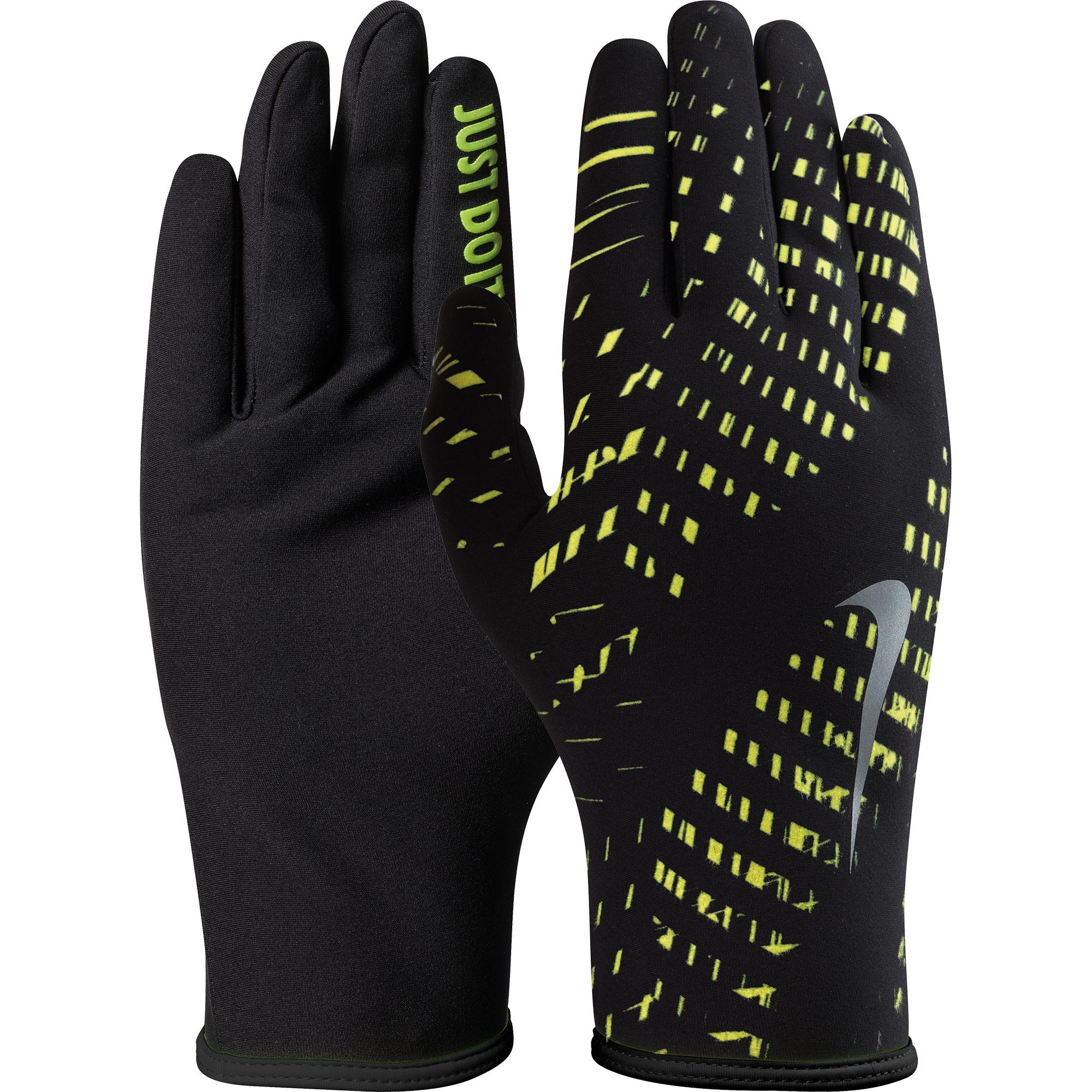 Nike Mens Lightweight Rival 2.0 Running Gloves Black/Volt