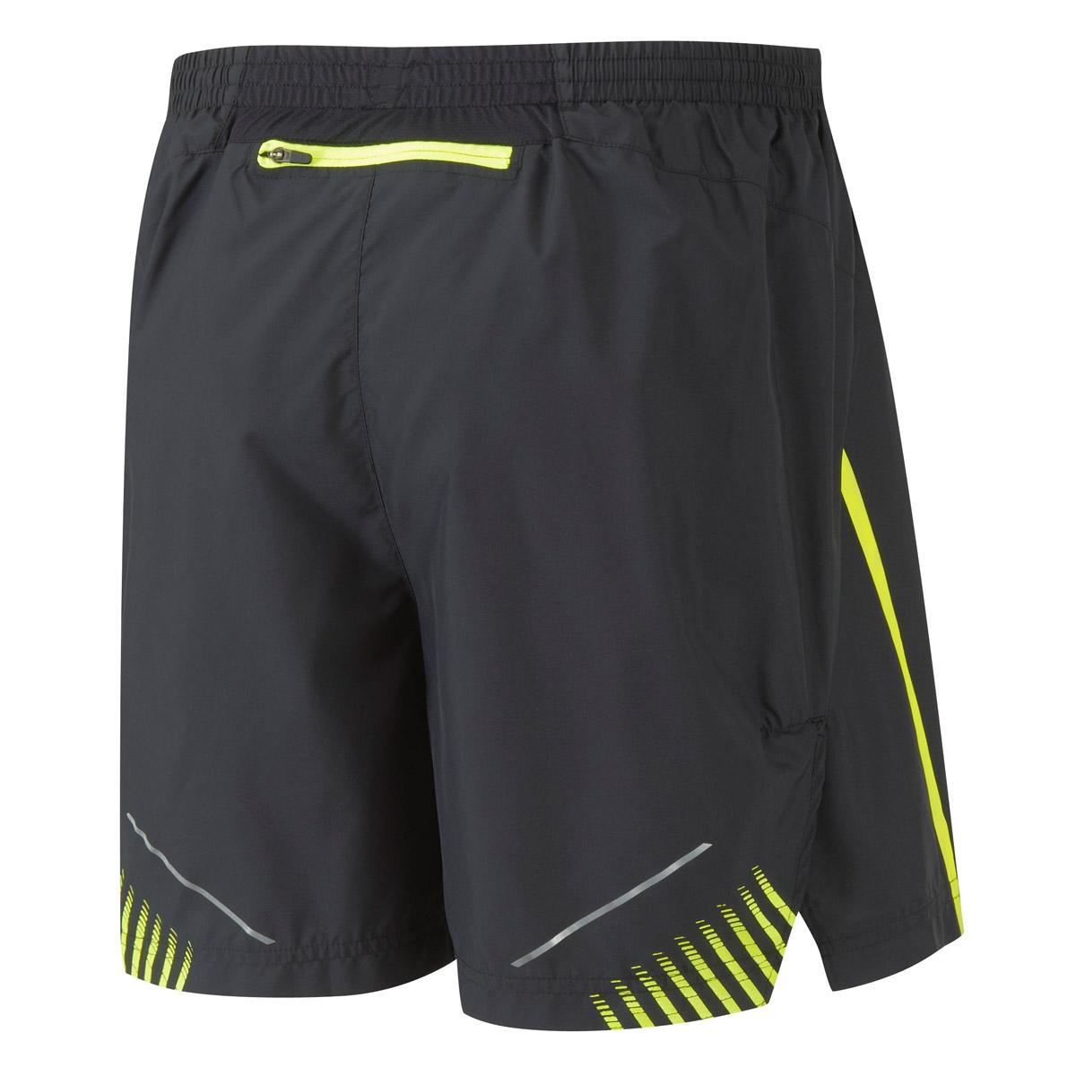Ronhill Mens Vizion Shorts - Black/Fluo Yellow - Tennisnuts.com