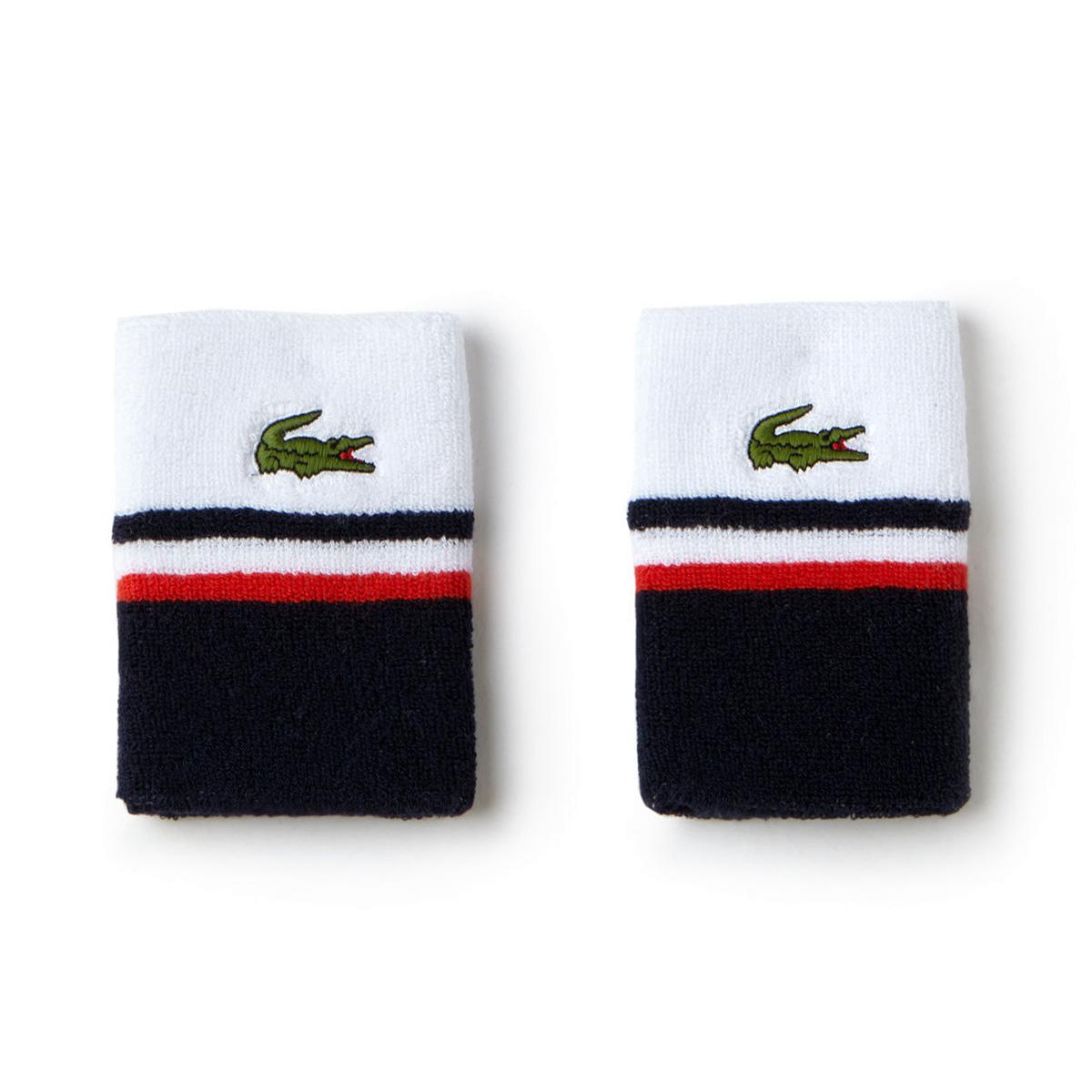 Lacoste Roland Garros Terry Wristbands White/Navy