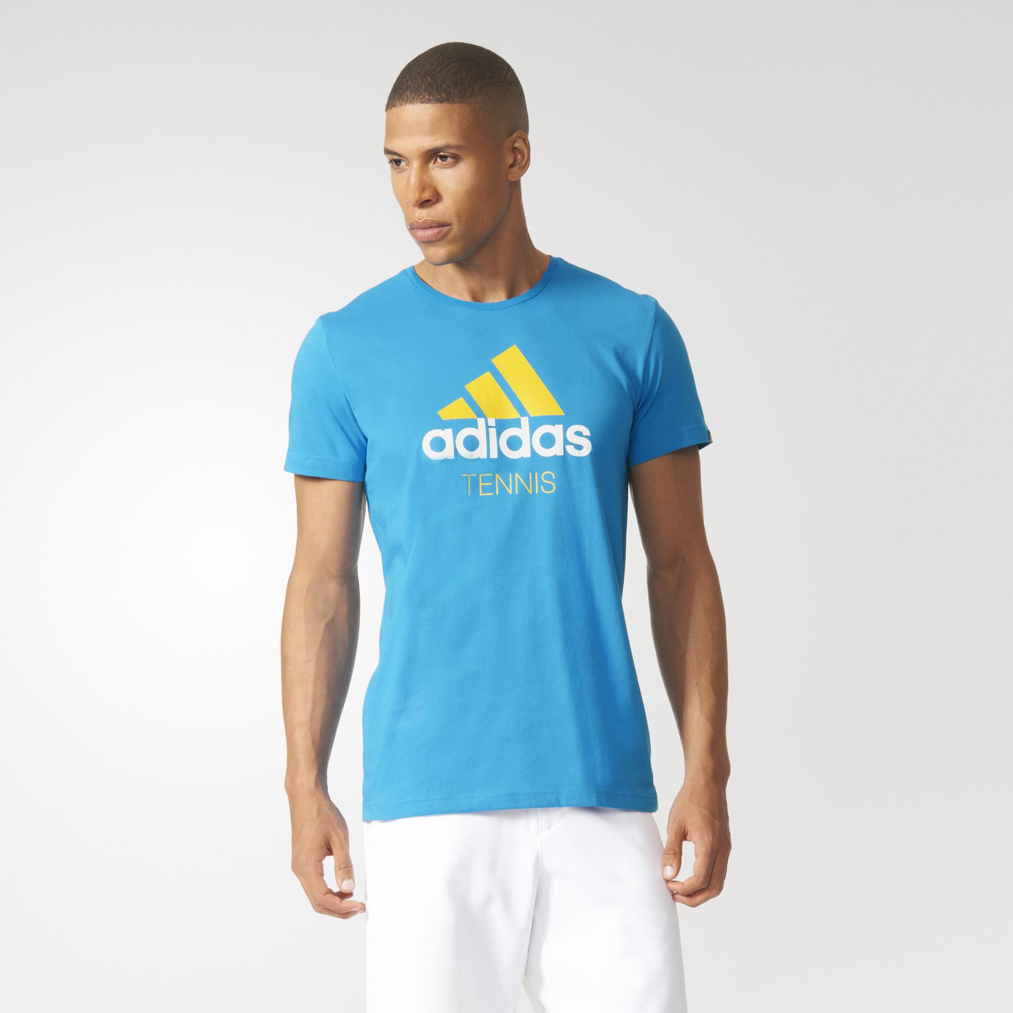 Adidas Mens Tennis Tee Blue