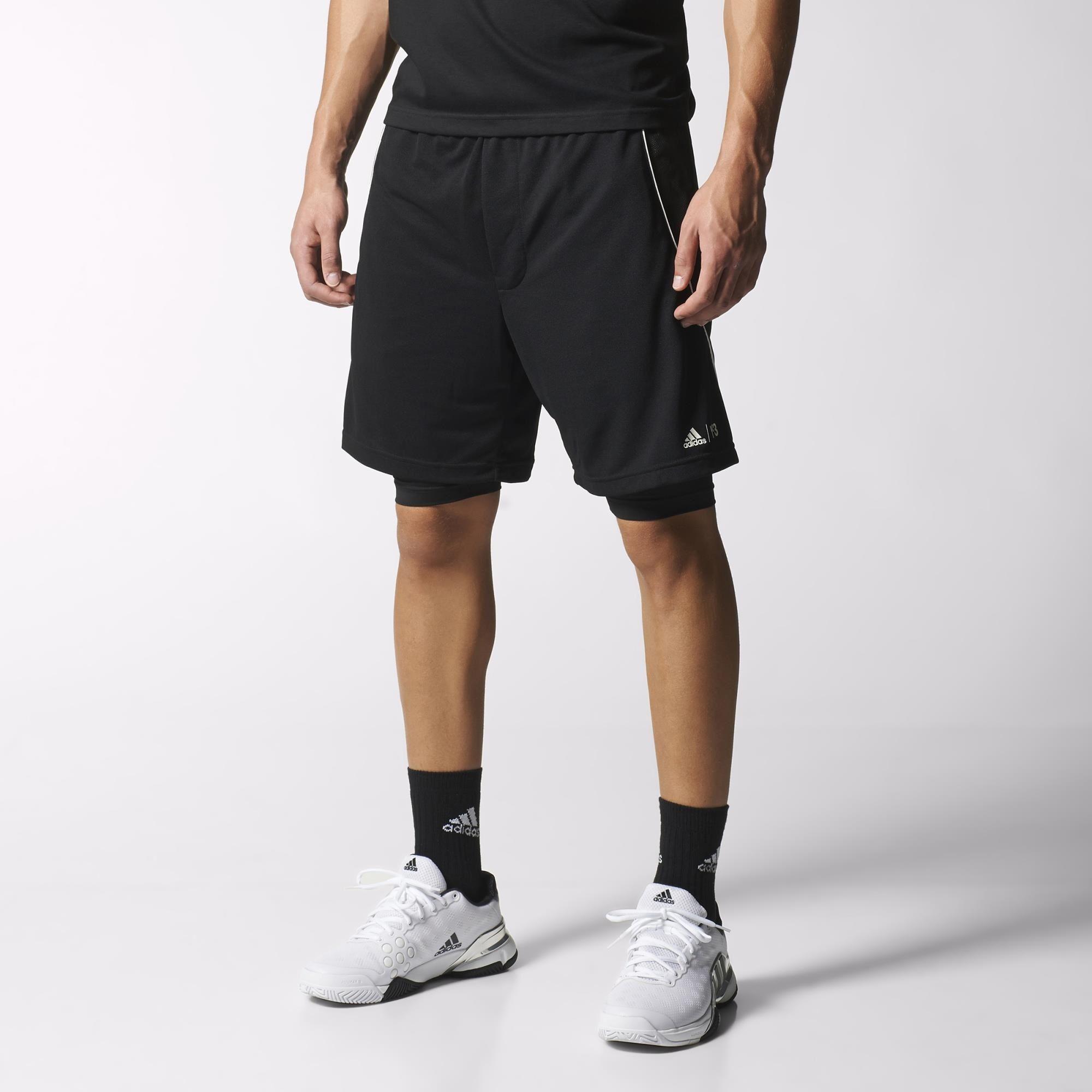 Adidas Mens Y-3 Roland Garros Shorts - Black - Tennisnuts.com