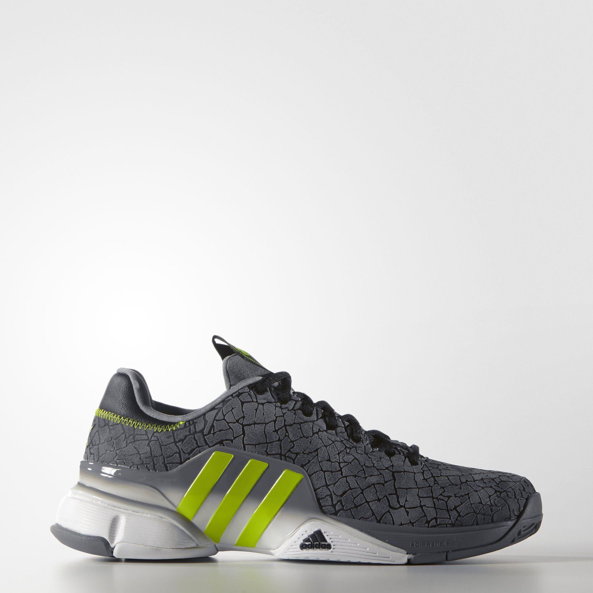 Adidas Mens Barricade 2016 Hannibal Tennis Shoes - Grey/Green -  Tennisnuts.com