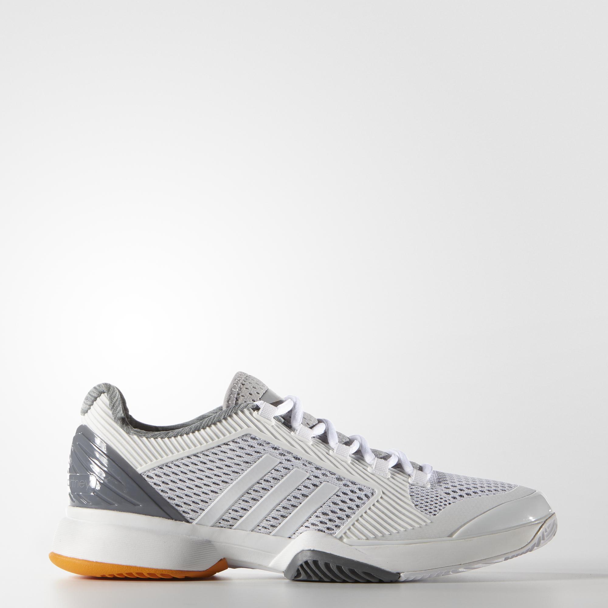 Adidas Womens SMC Barricade 2016 Tennis Shoes White/Grey