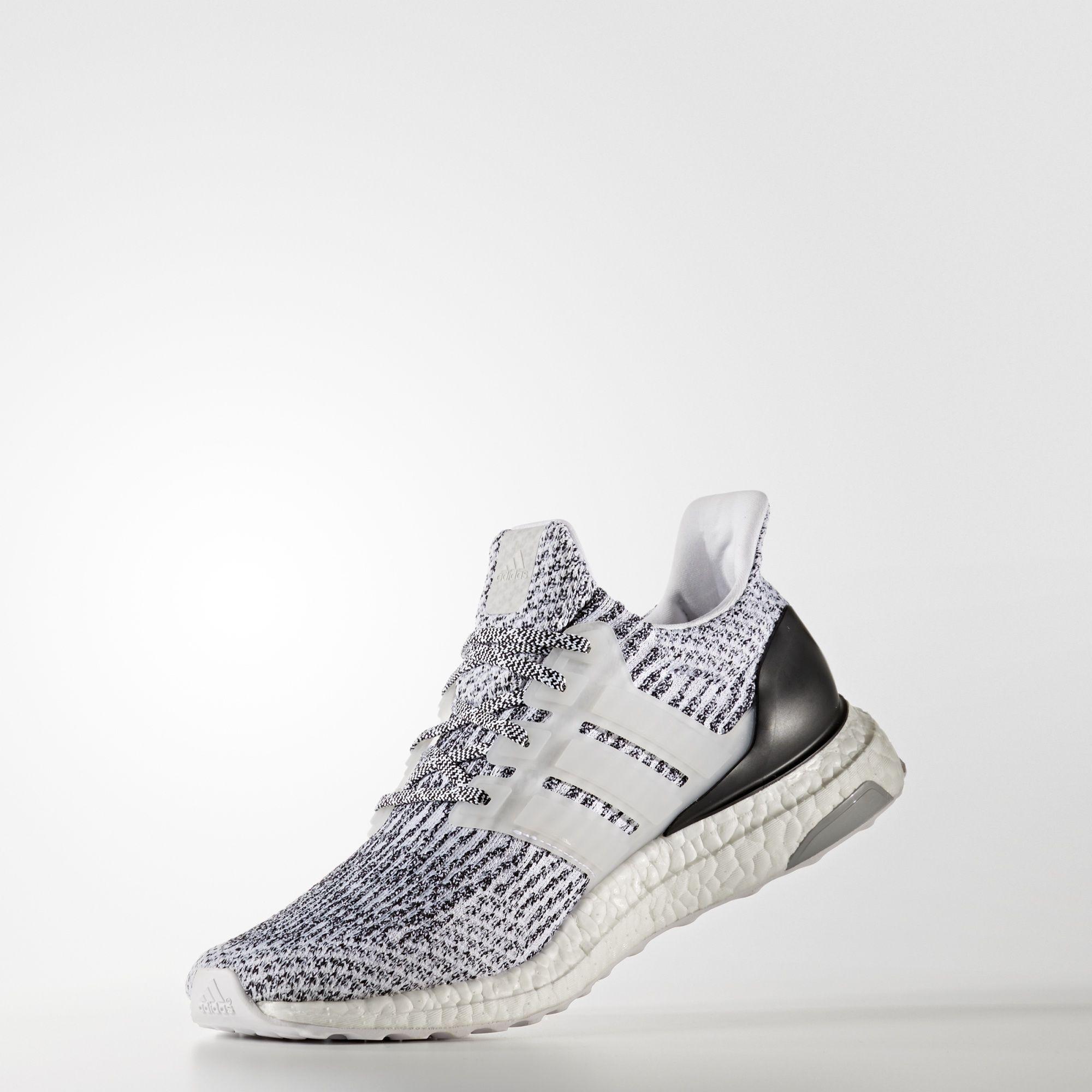 Adidas Mens Ultra Boost Running Shoes White/Black