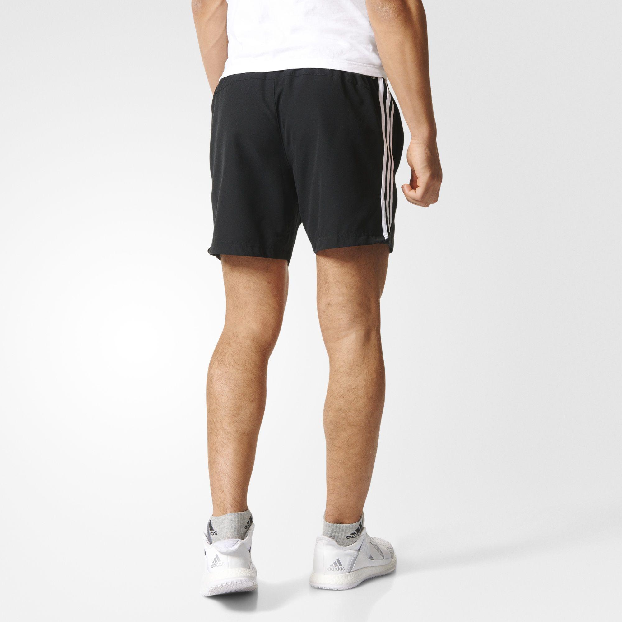 Adidas Mens Essential 3-Stripe Chelsea Shorts - Black - Tennisnuts.com