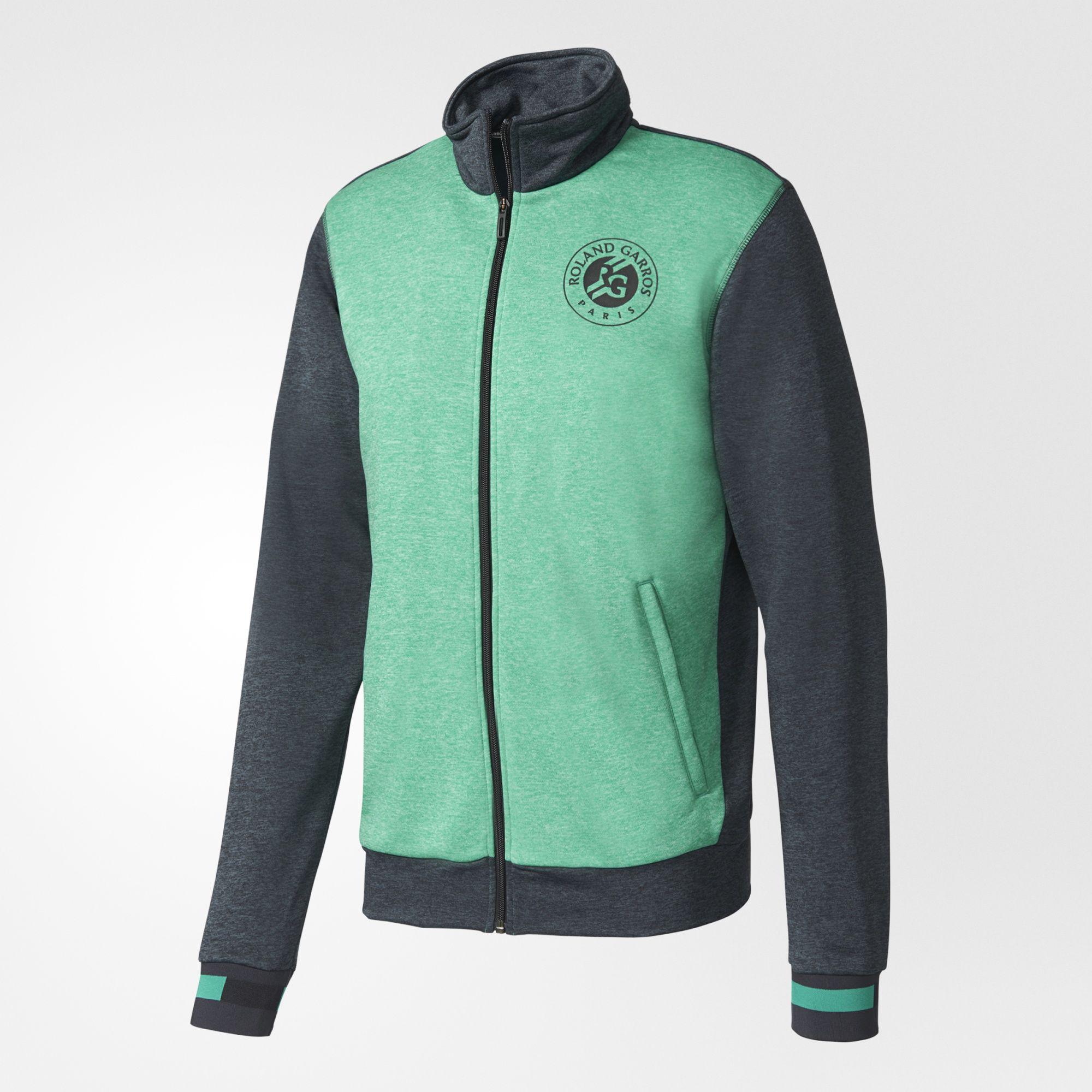 Adidas Mens Roland Garros Jacket - Green/Night Grey - Tennisnuts.com