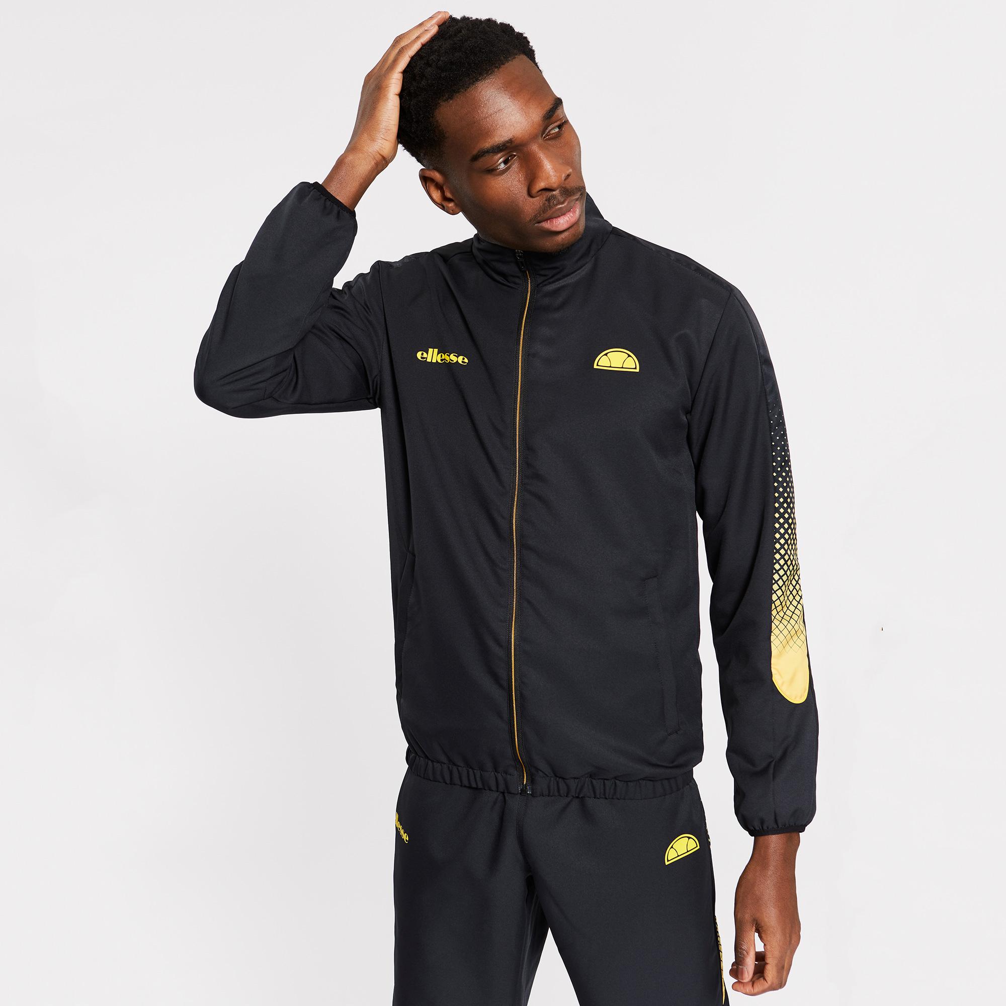 Ellesse Mens Massimo Track Jacket - Black - Tennisnuts.com