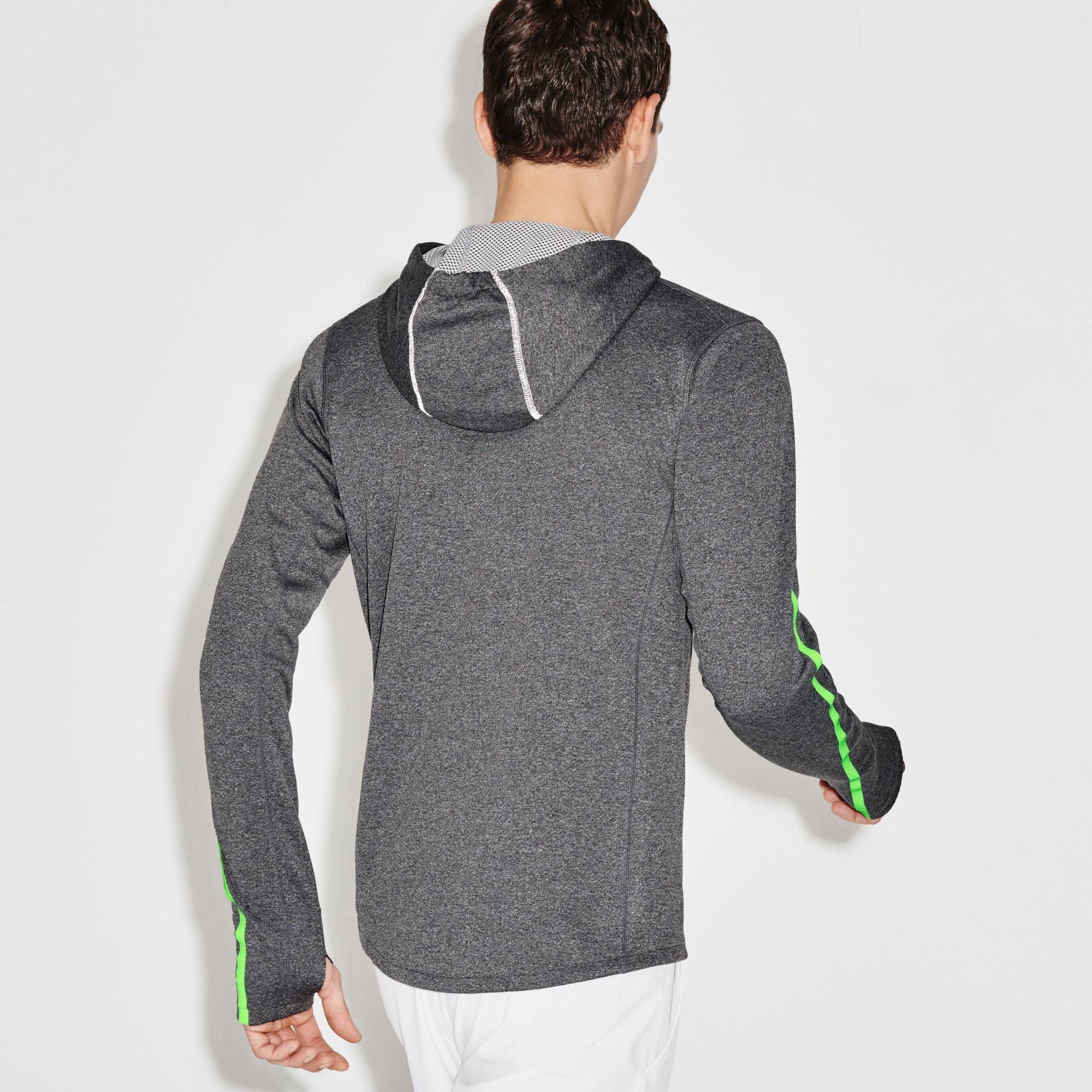 Lacoste Mens Hooded Tennis Jacket Pitch Grey
