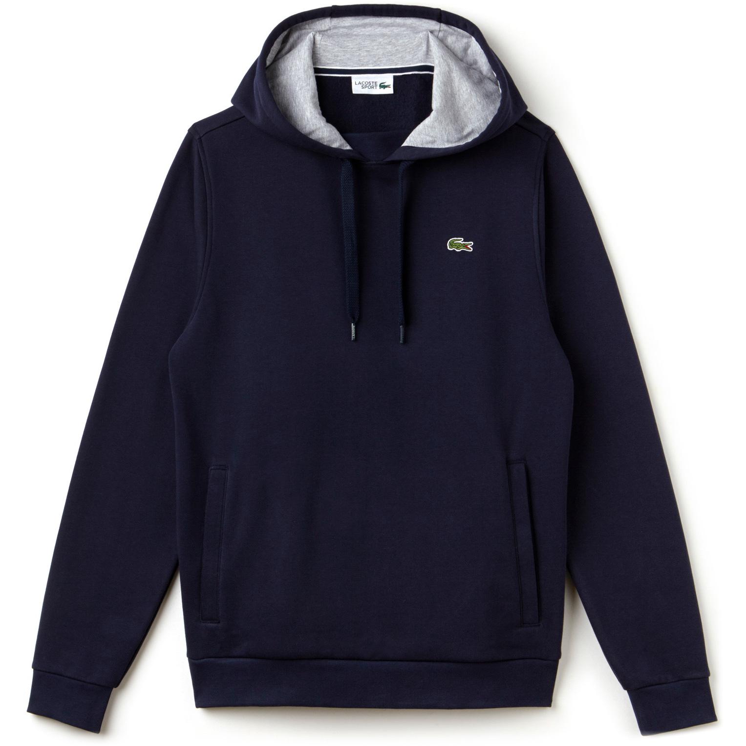 lacoste men's hooded fleece sweatshirt